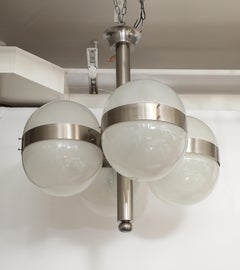 Sergio Mazza Mid-Century Modern Chandelier, Murano Glass, Italy, 1960s