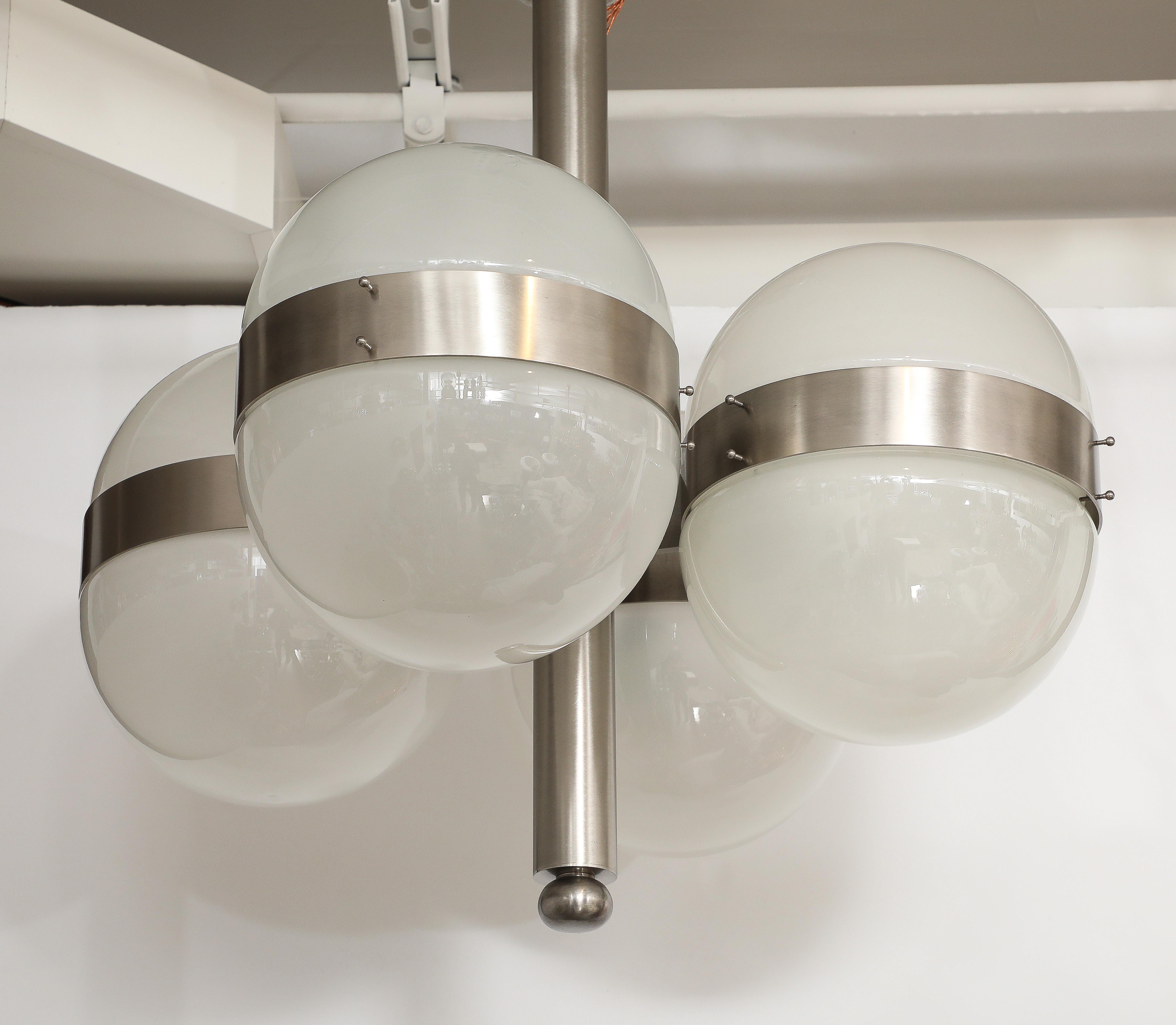 Italian Sergio Mazza Tetraclio Chandelier For Sale