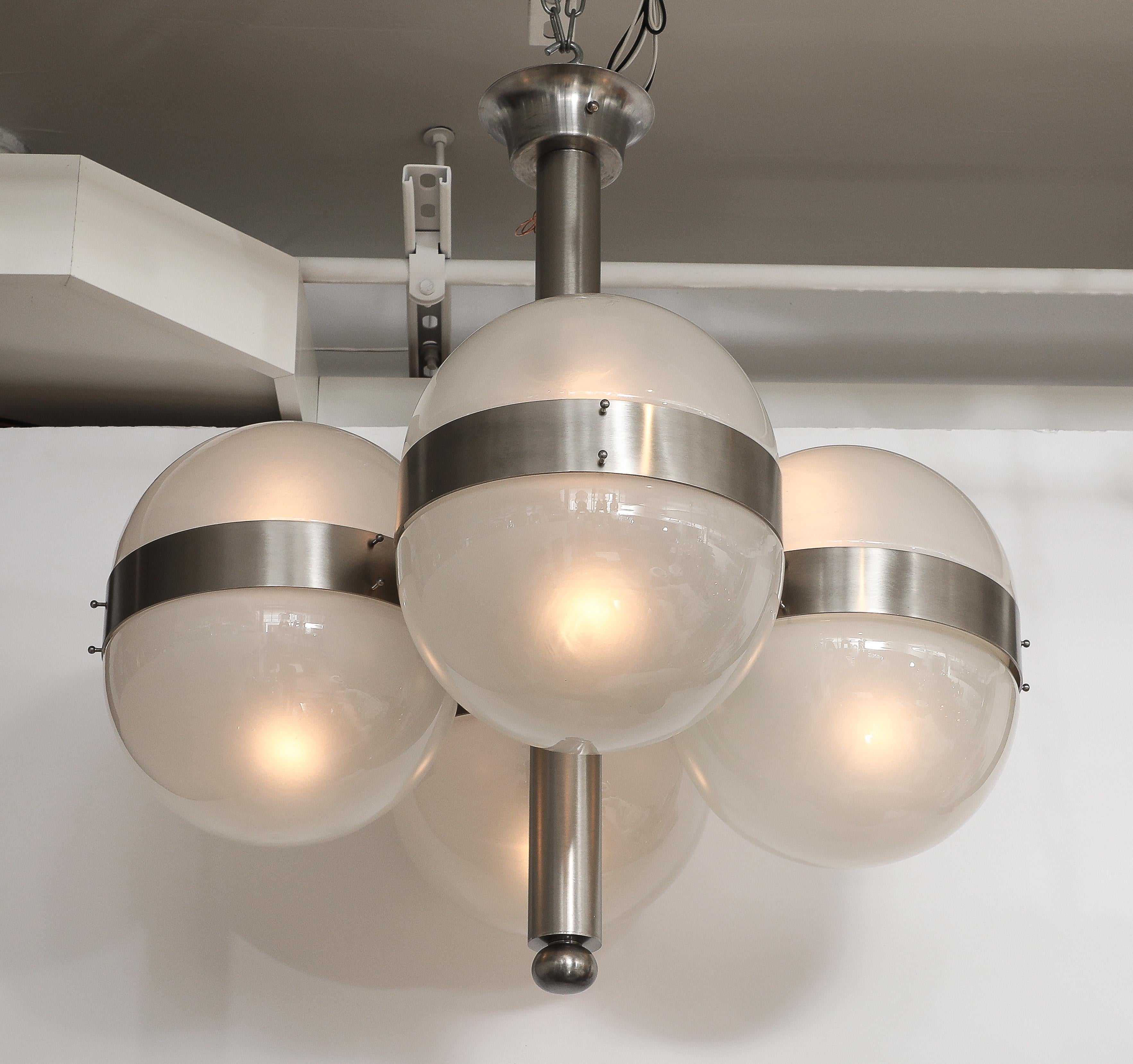 20th Century Sergio Mazza Tetraclio Chandelier For Sale