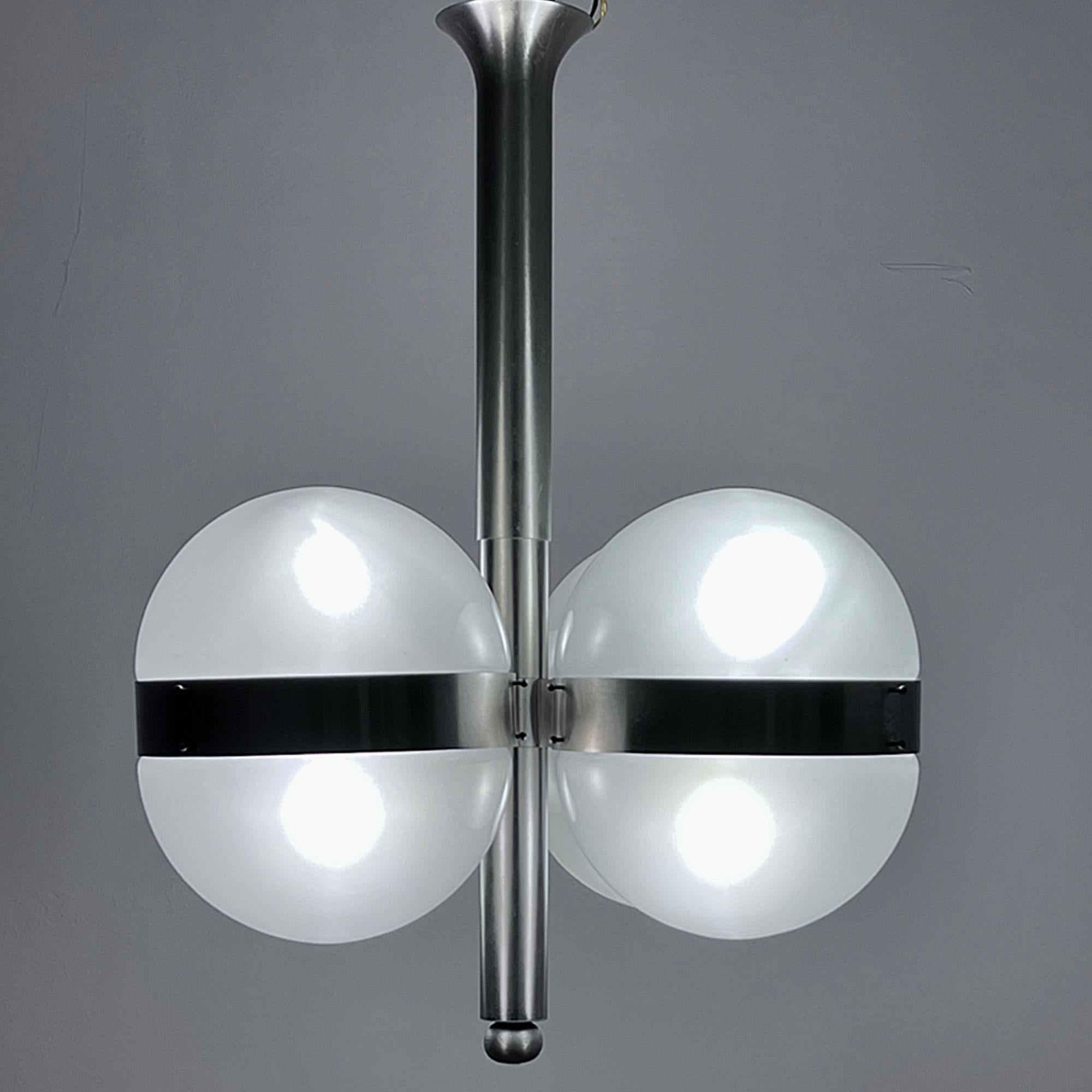 Metal Sergio Mazza Tetraclio Suspension Light for Artemide 60s For Sale