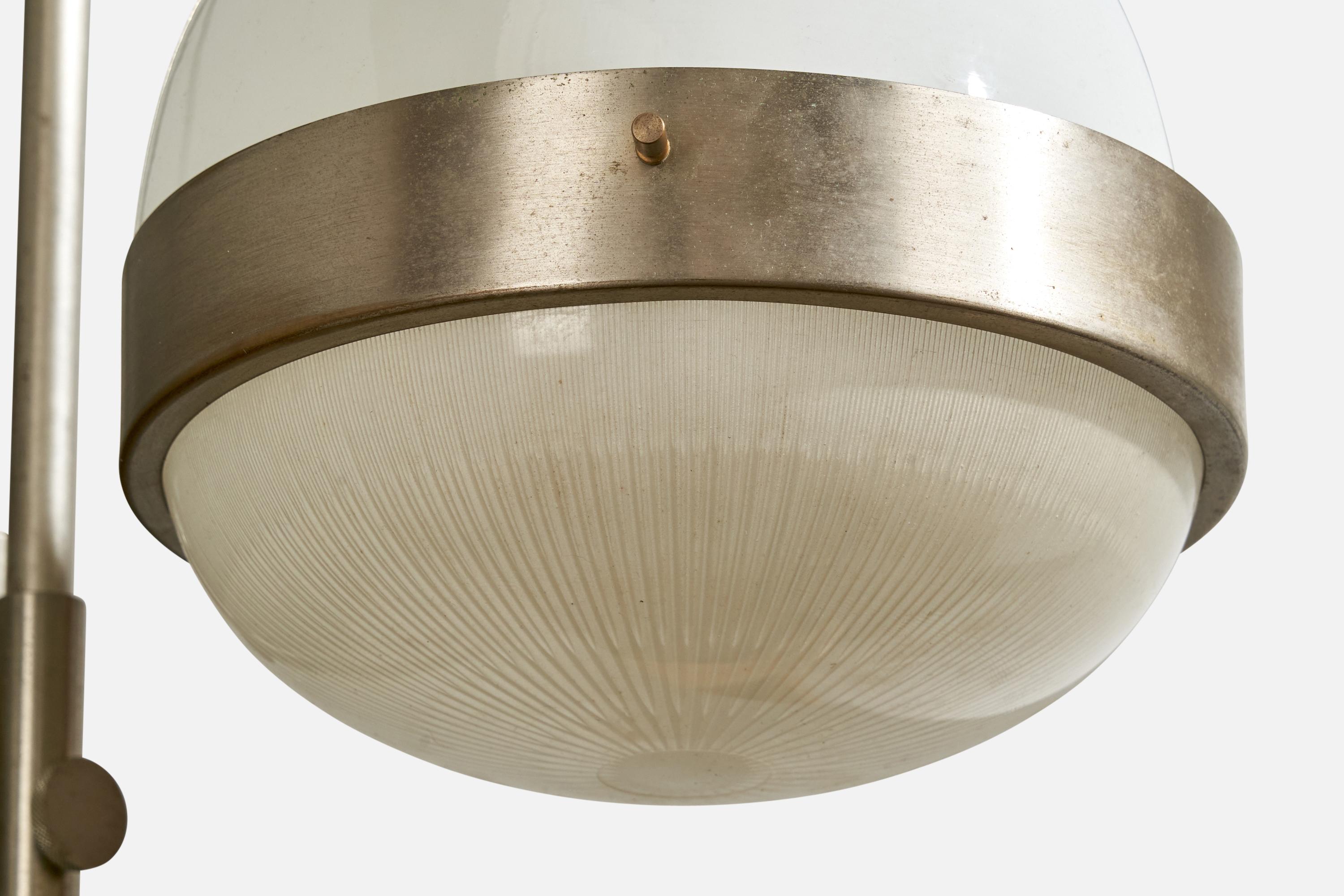Sergio Mazza, Wall Lights, Stahl, Glas, Italien, 1960er Jahre im Angebot 5