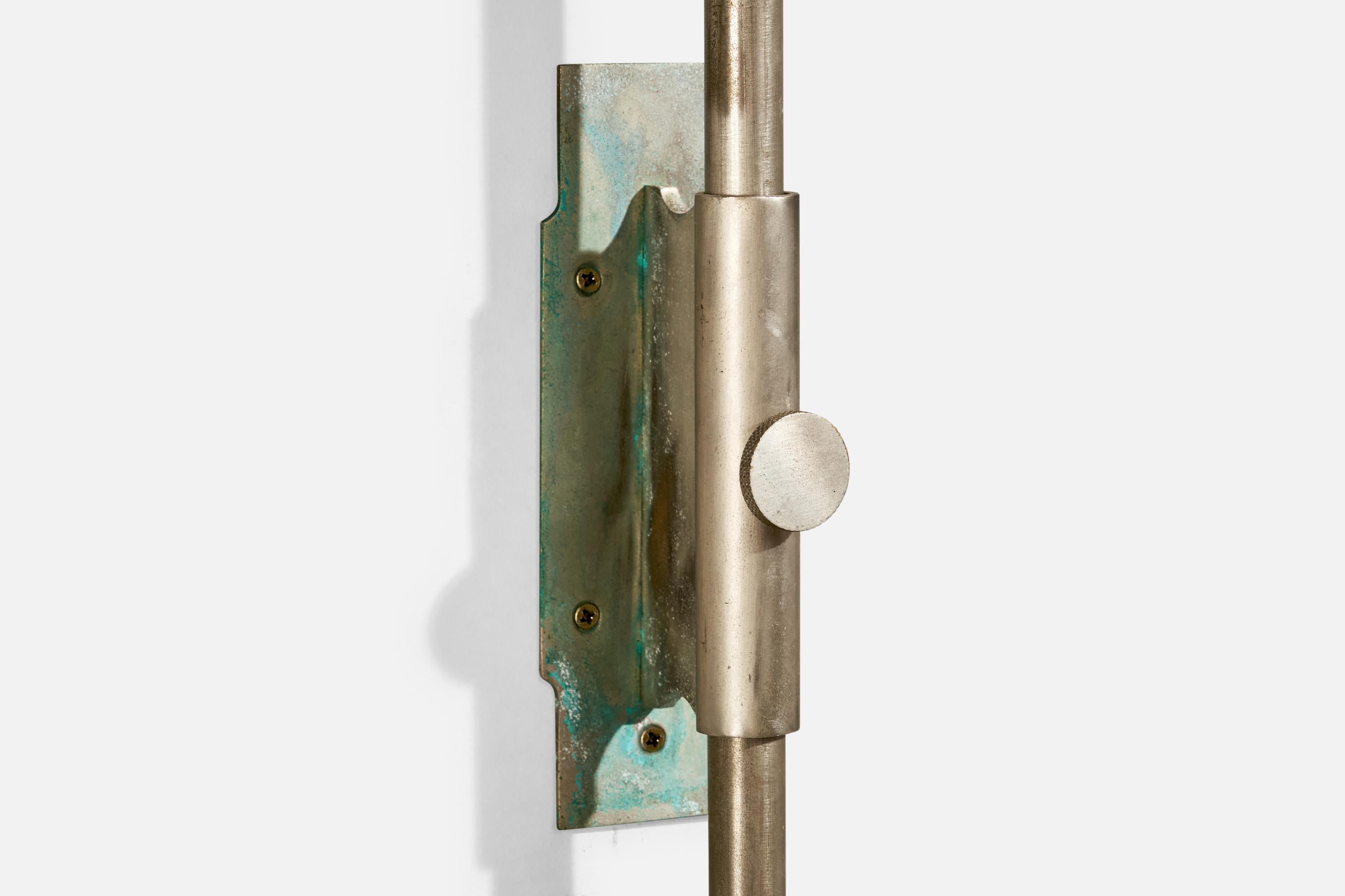 Sergio Mazza, Wall Lights, Stahl, Glas, Italien, 1960er Jahre im Angebot 6