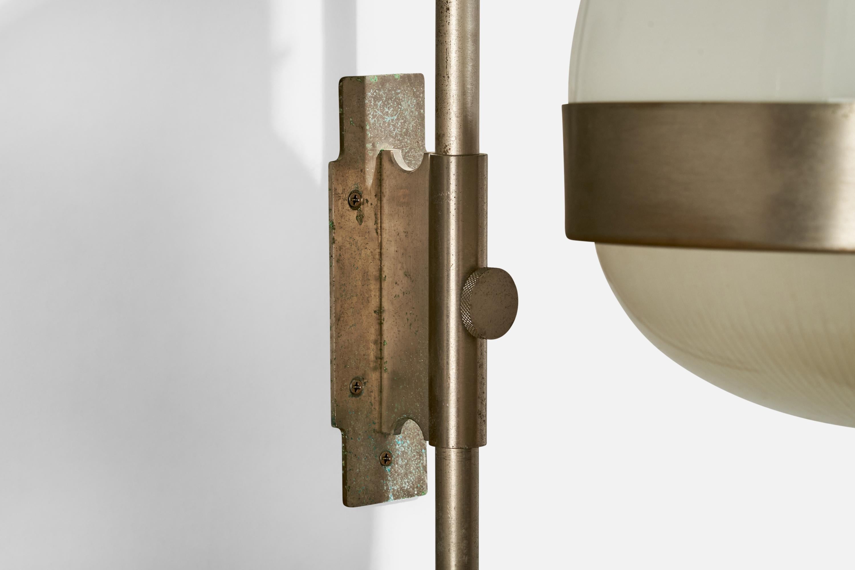 Sergio Mazza, Wall Lights, Stahl, Glas, Italien, 1960er Jahre (Moderne der Mitte des Jahrhunderts) im Angebot