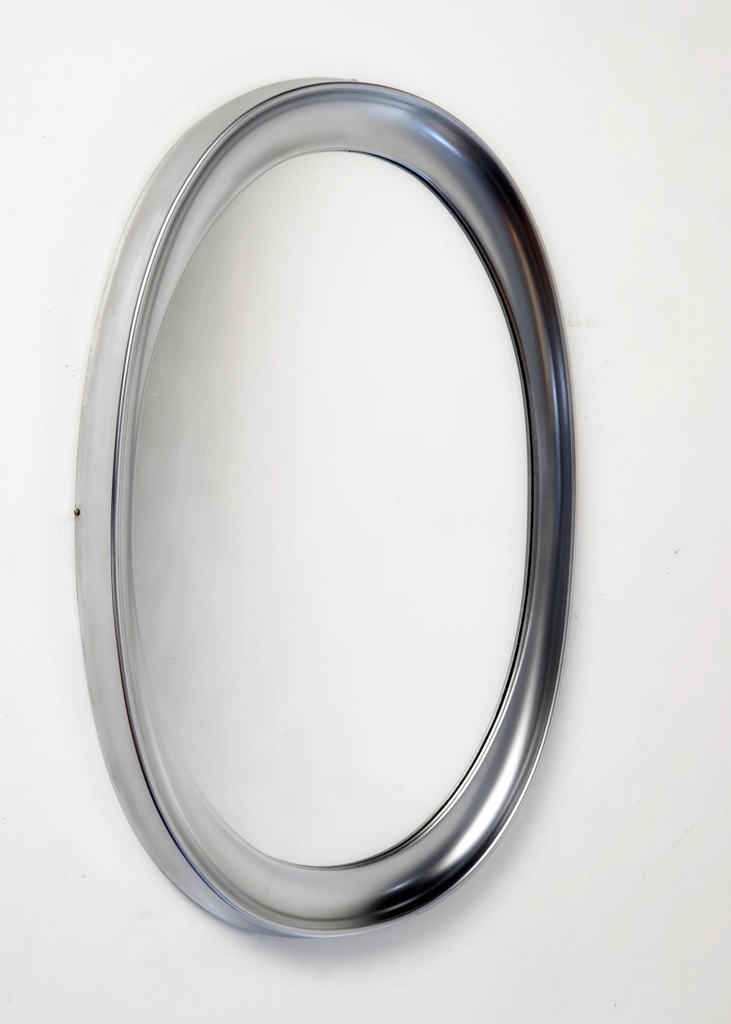 Midcentury large oval wall mirror from the 