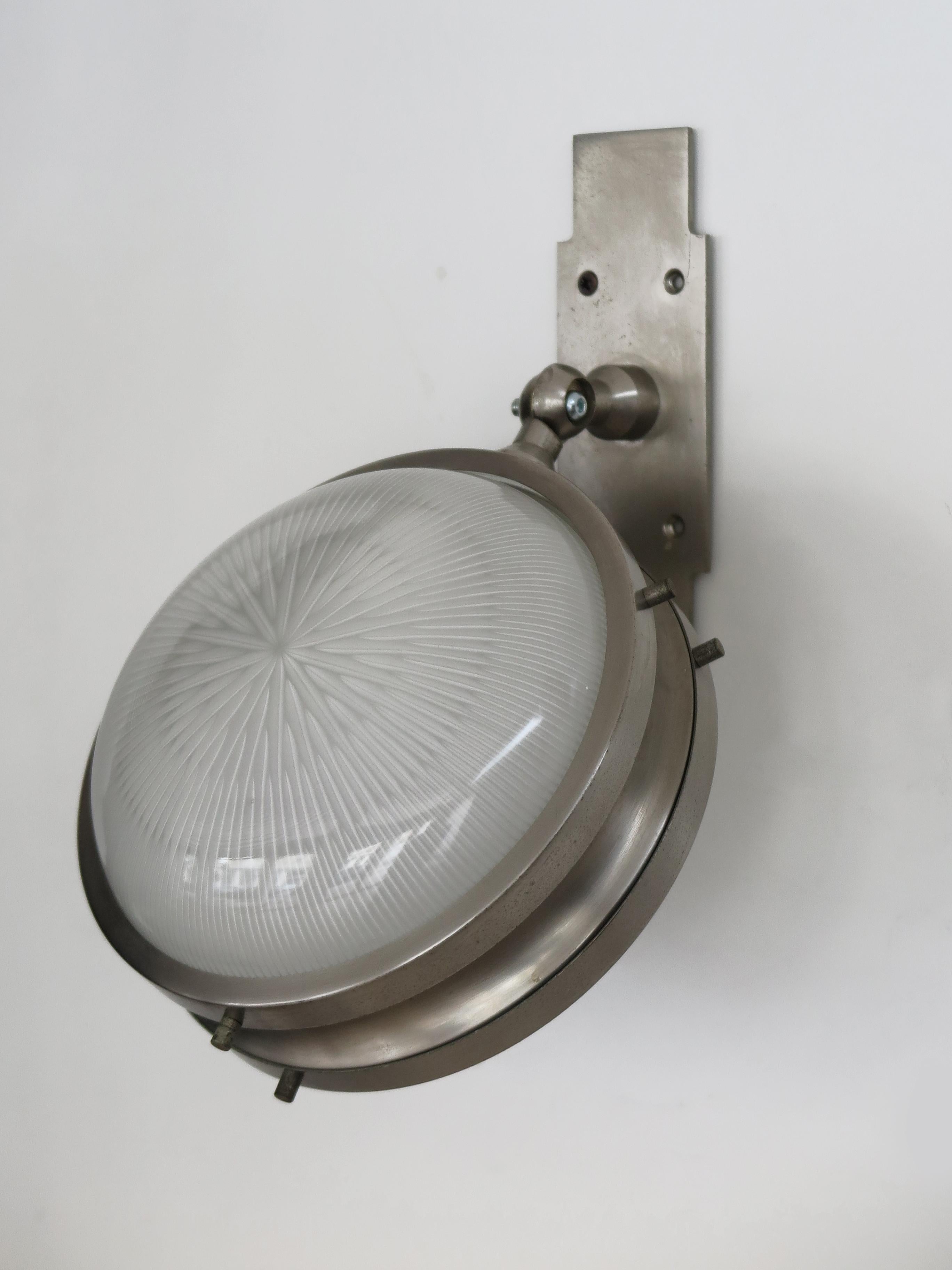 Sergio Mazzza for Artemide Italian Midcentury Metal Glass Sconces 