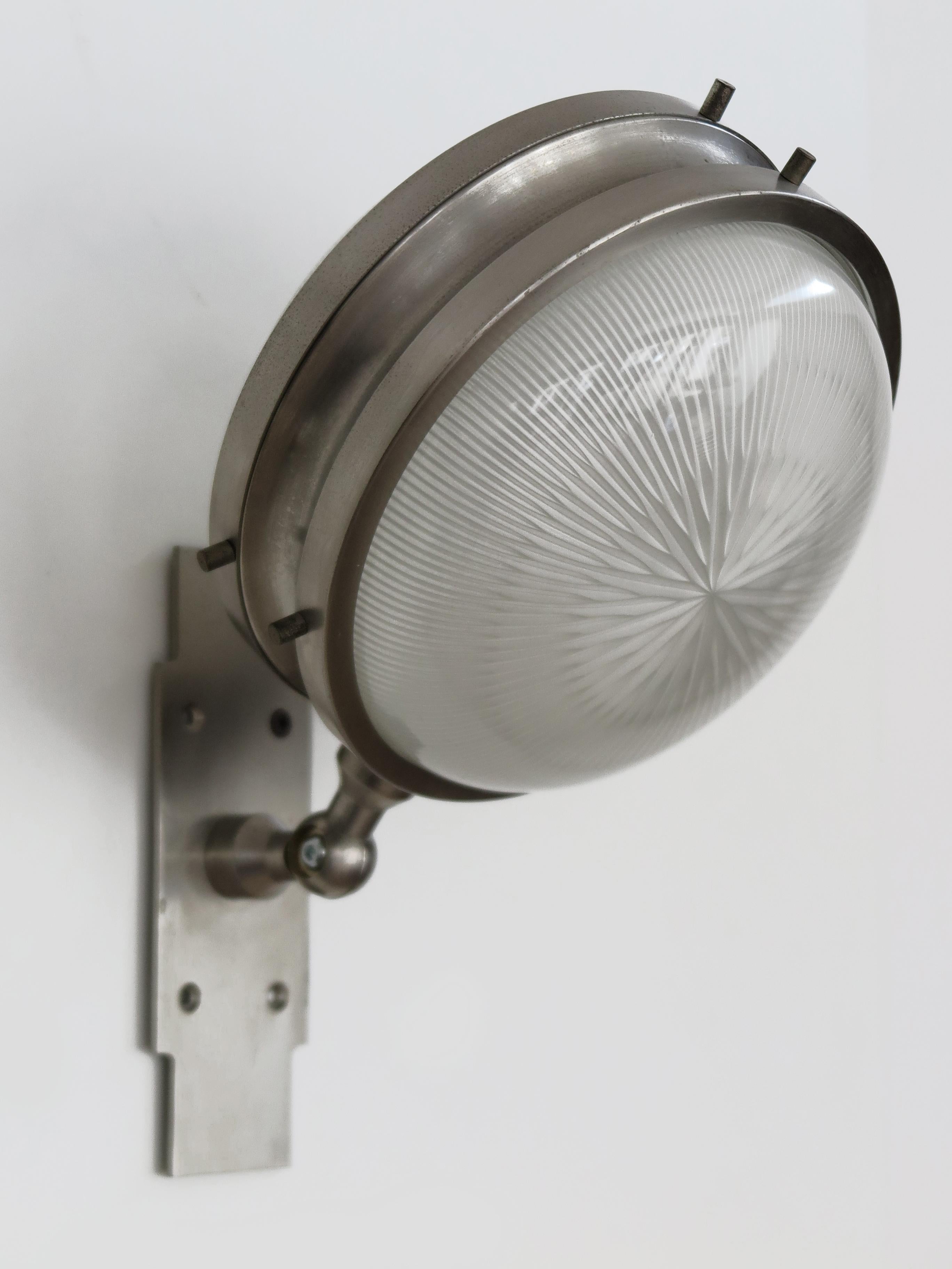 Sergio Mazzza for Artemide Italian Midcentury Metal Glass Sconces 
