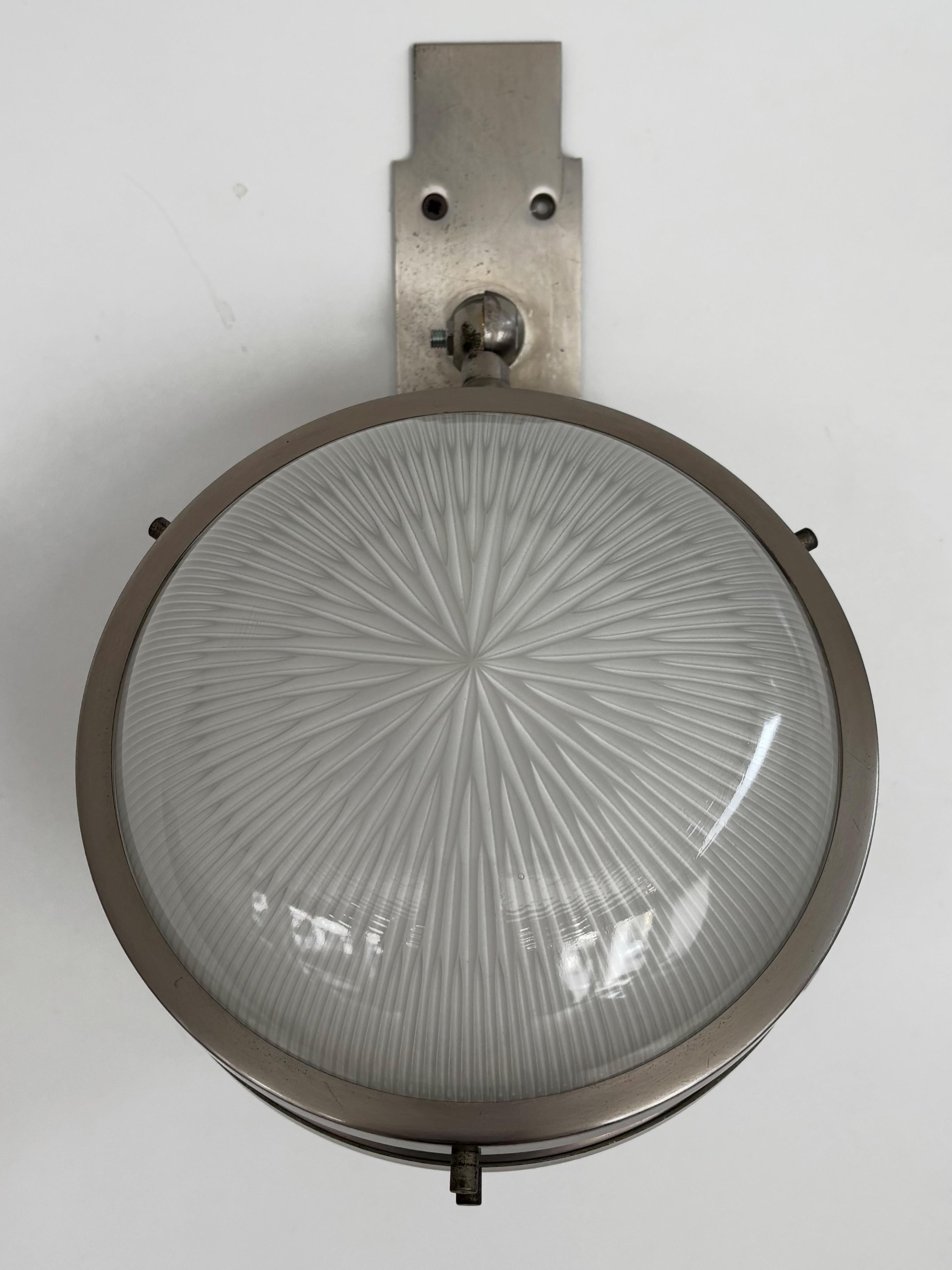 Sergio Mazzza for Artemide Italian Midcentury Metal Glass Sconces 