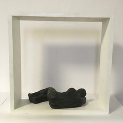 Italy 1985 Figurative Sculpture Patinated Bronze Cast by Sergio Monari