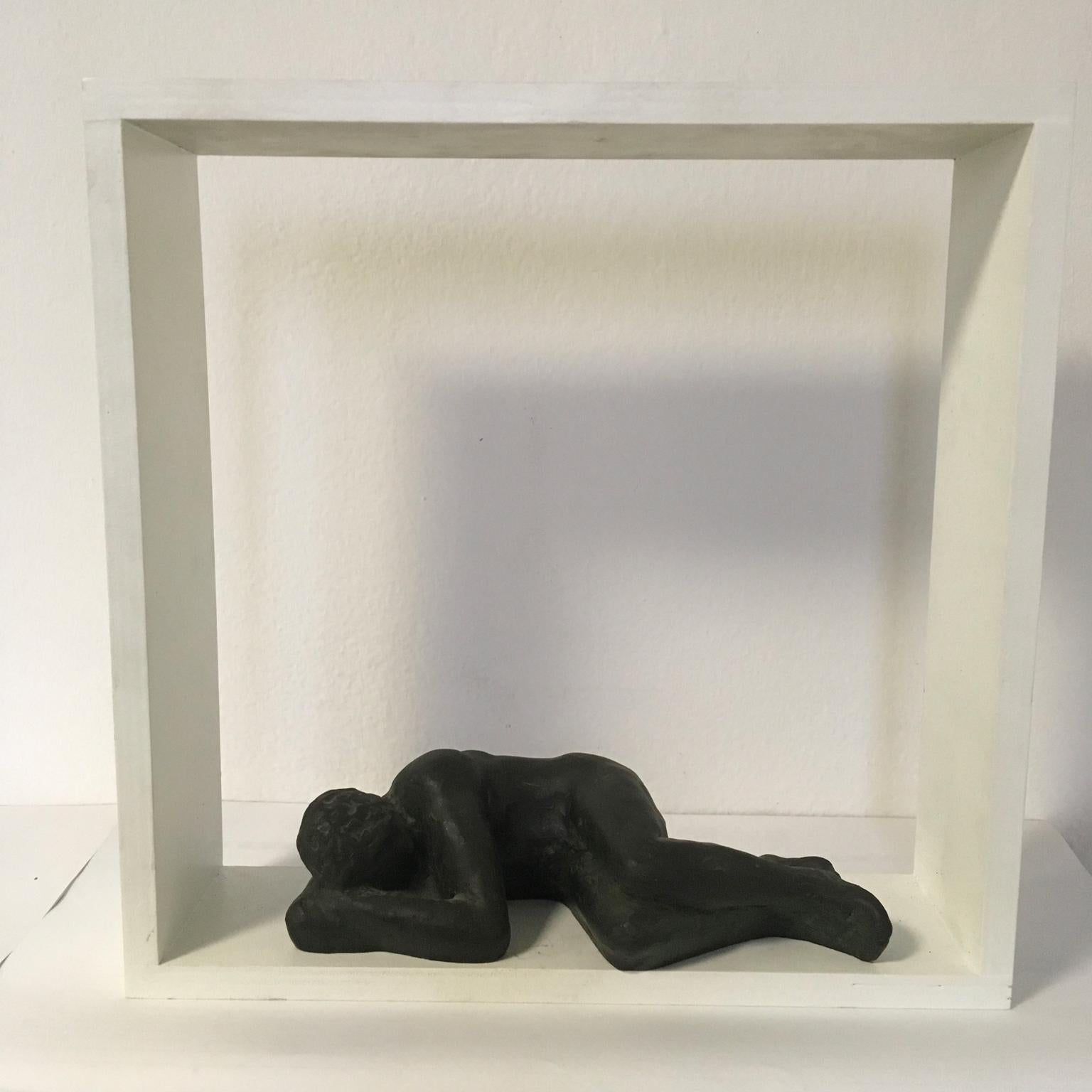 Sleeping Body von Sergio Monari 1985 Figurative Skulptur aus patinierter Bronzeguss im Angebot 2