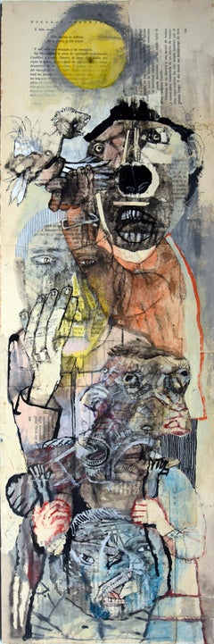 Sonnenschein und Frieden Sergio Moscona Zeitgenössische Kunst Malerei Menschliche Komödie Zeichnung