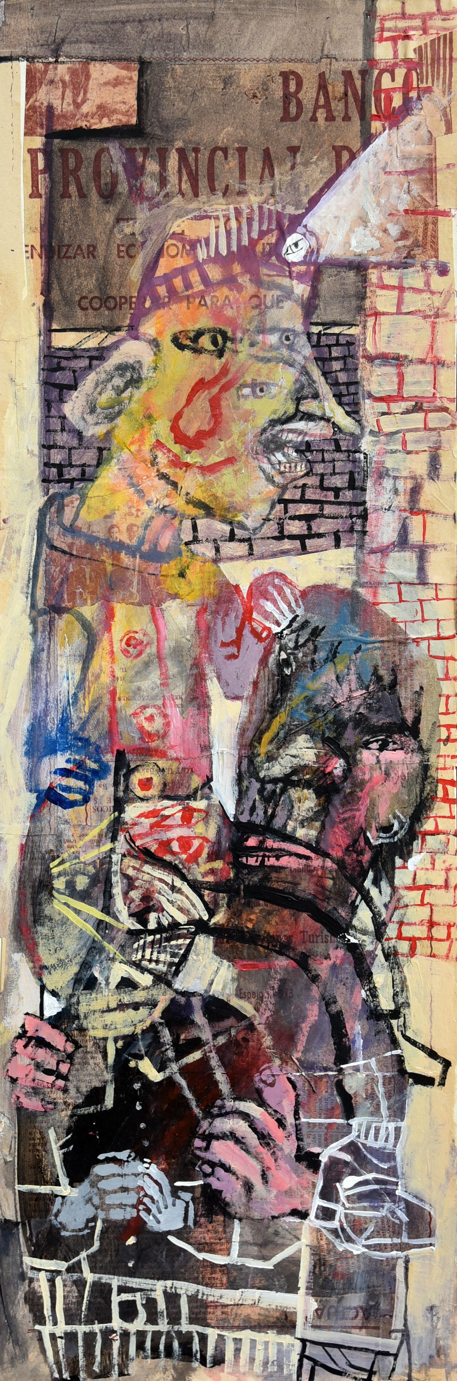 Acrylic paint, ink and collage on paper
Hand-signed by the artist
