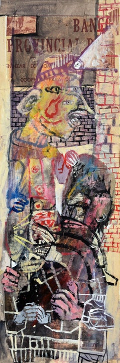 The gold diggers Sergio Moscona Contemporary painting art human comedy drawing
