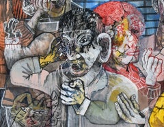 The light bearer Sergio Moscona Contemporary art painting colour human comedy