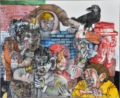 The light bearer Sergio Moscona Contemporary art painting colour human comedy
