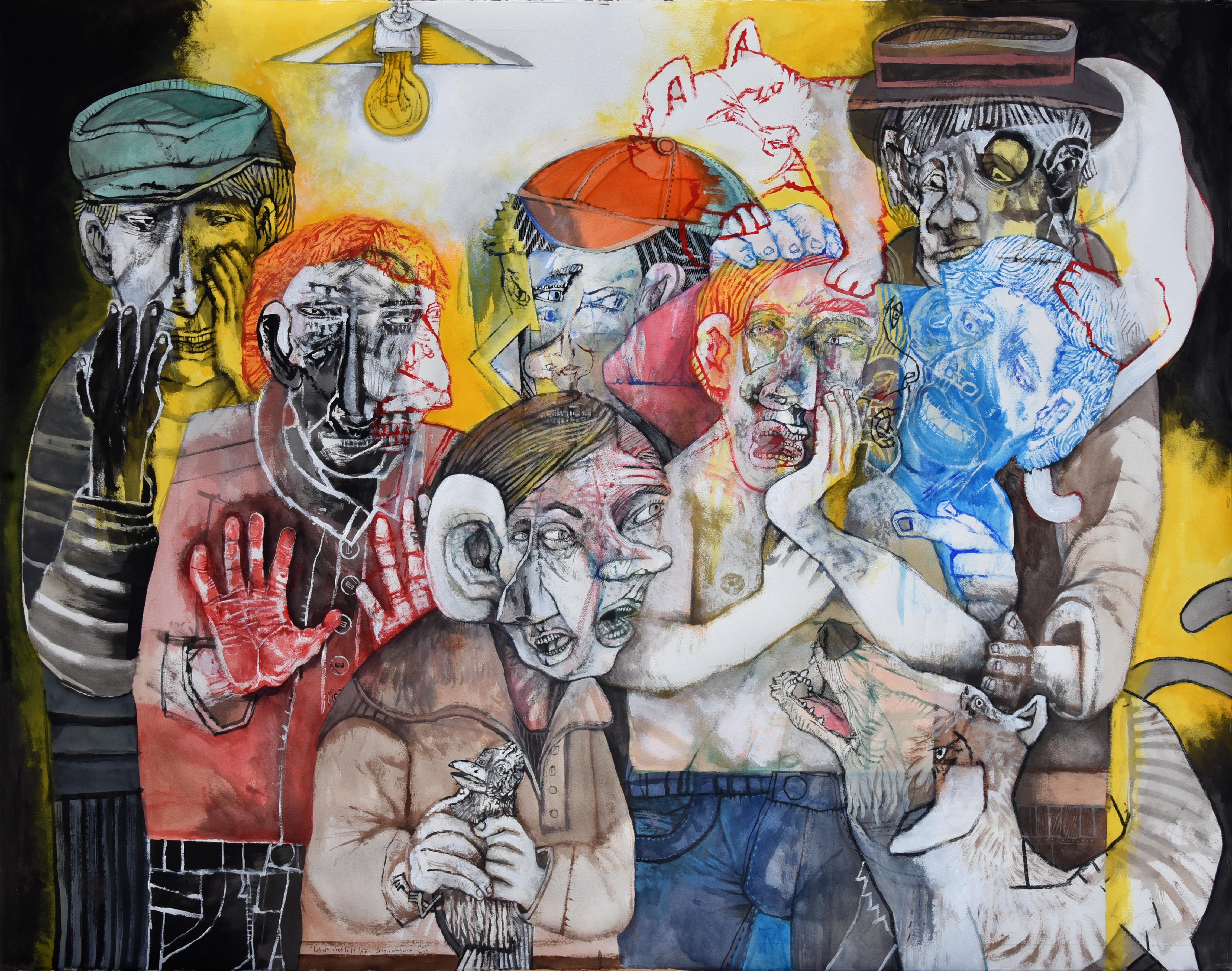 The Launen des Lichts Sergio Moscona Contemporary painting art human comedy colour