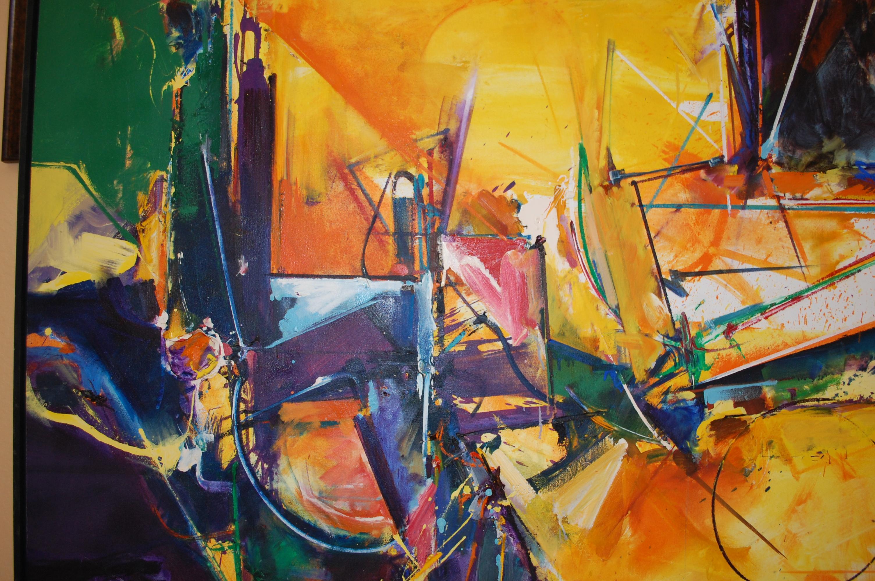 September To Remember II Großes abstraktes Gemälde (Abstrakter Expressionismus), Painting, von Sergio Moyano