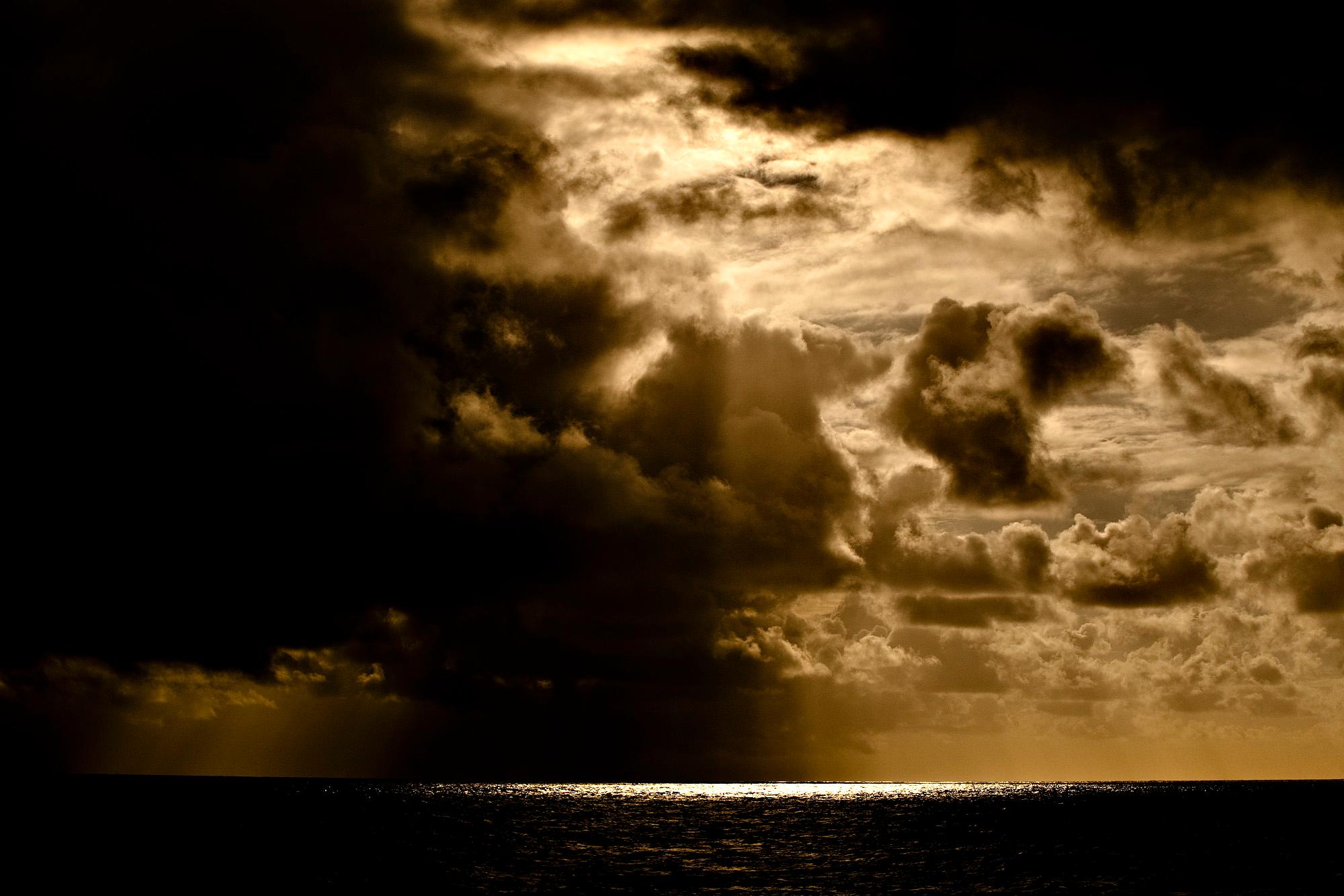 Sergio Ranalli Landscape Photograph - Tropical Storm IV, Sunset Atlantic Ocean, Brazil
