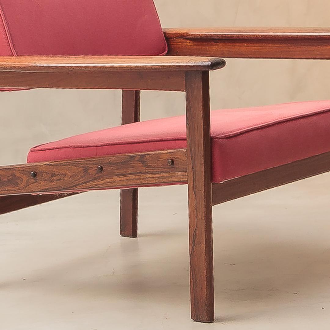 Drummond-Sessel von Sergio Rodrigues, 60er-Jahre, massives Palisanderholz, brasilianisches modernes Design (20. Jahrhundert) im Angebot