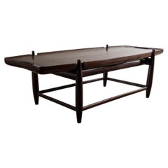 Sergio Rodrigues Arimello Coffee Table in Imbuia, LinBrasil Edition, circa 2000
