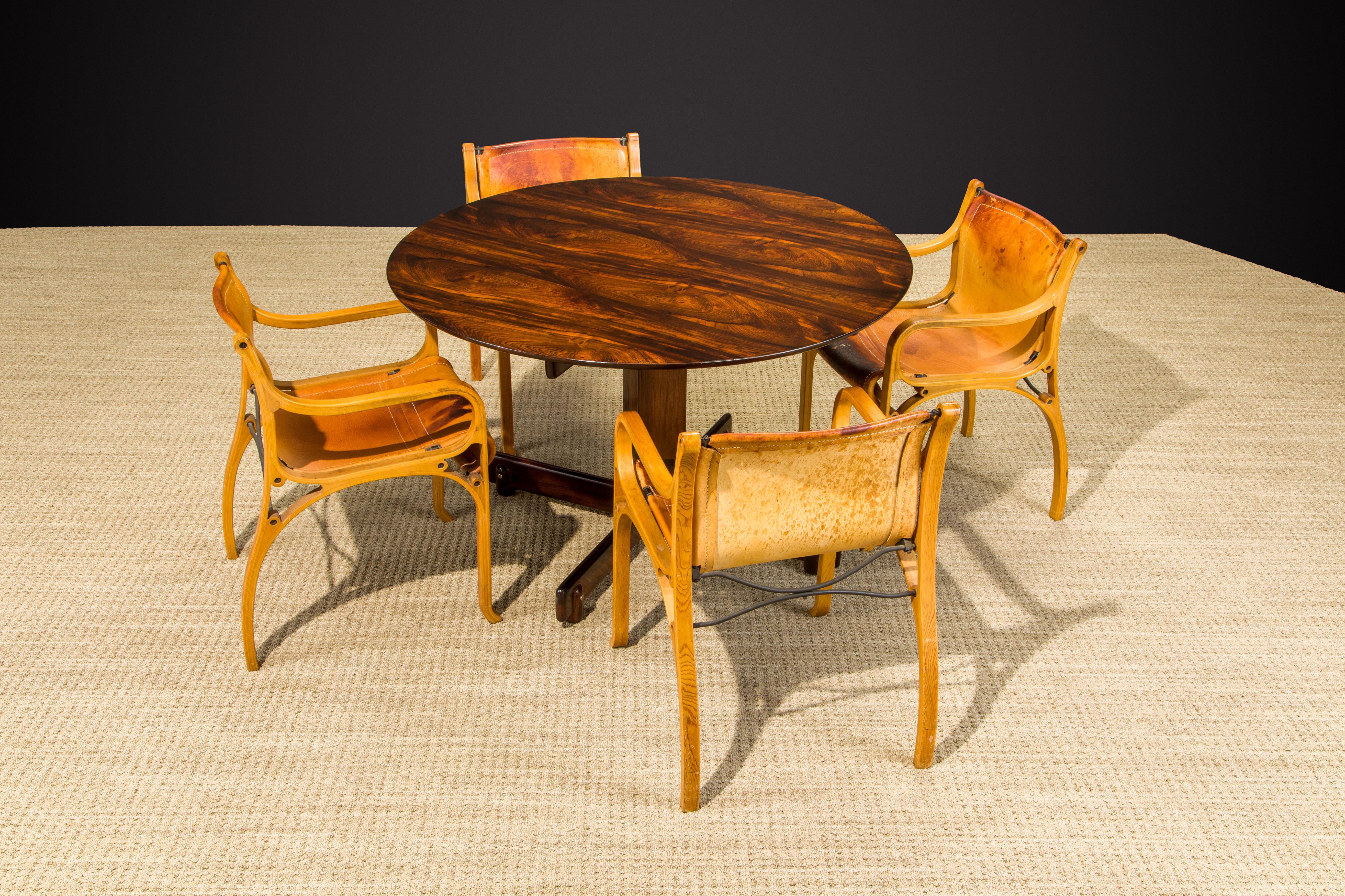 Sergio Rodrigues Brazilian Jacaranda Rosewood Dining or Center Table, 1960s For Sale 14