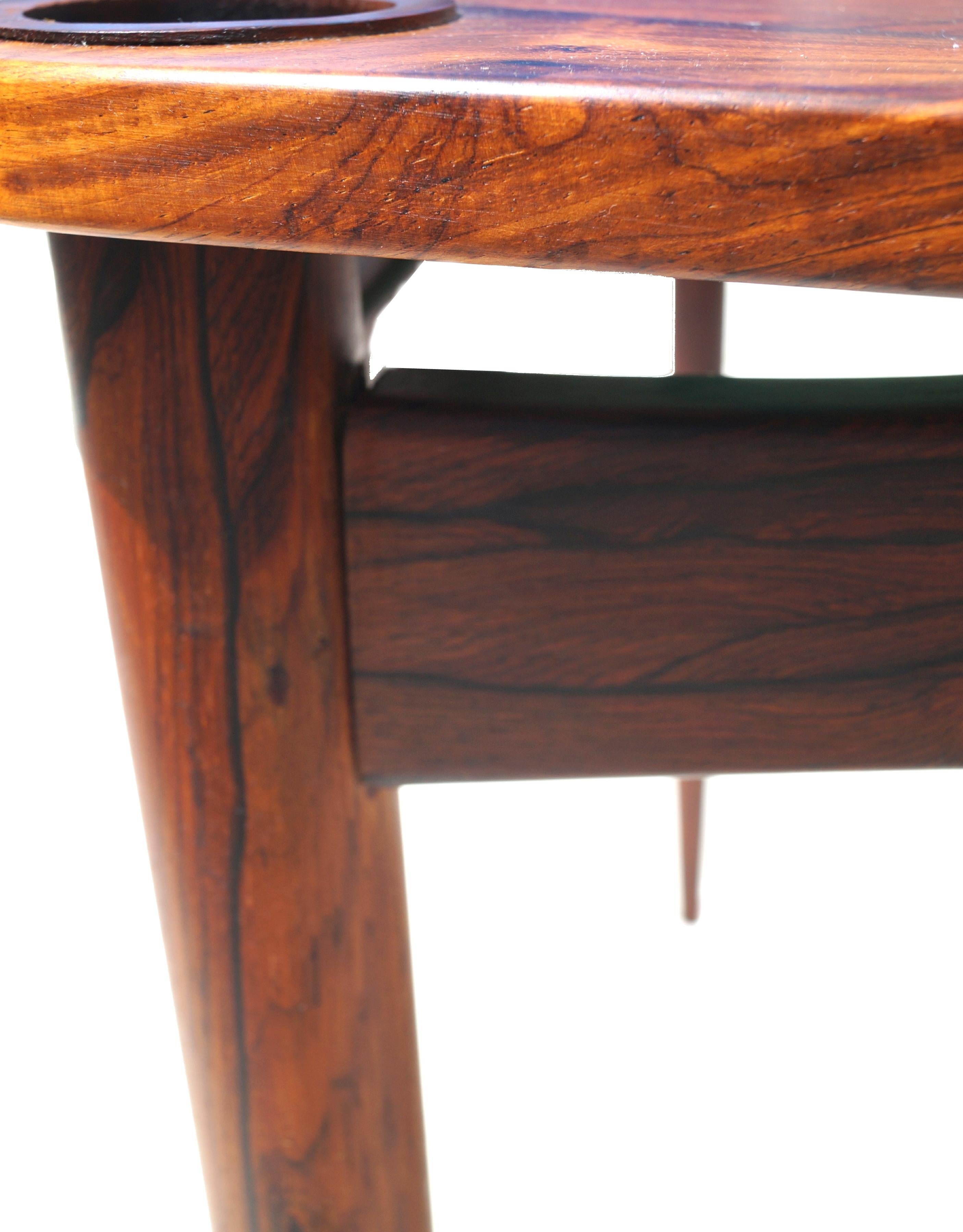 Danish Modern Sergio Rodrigues Brazilian Mesa Norma Rosewood Game Dining Table For Sale 3