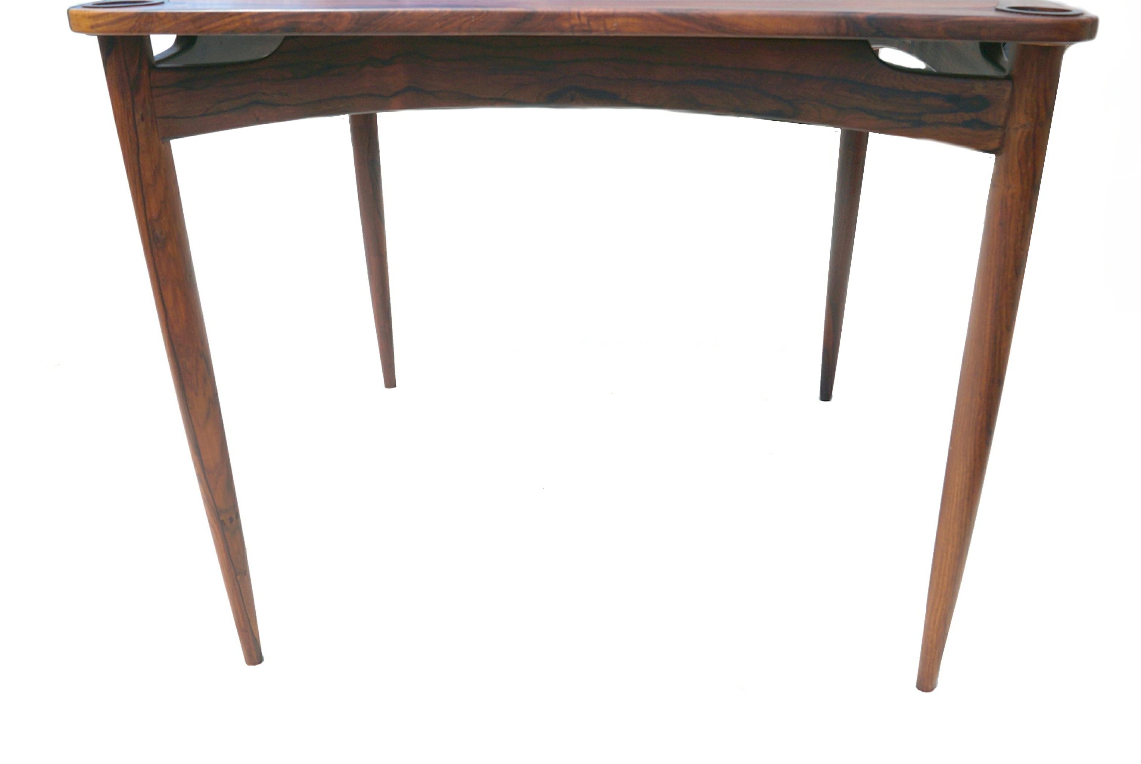 Danish Modern Sergio Rodrigues Brazilian Mesa Norma Rosewood Game Dining Table For Sale 6