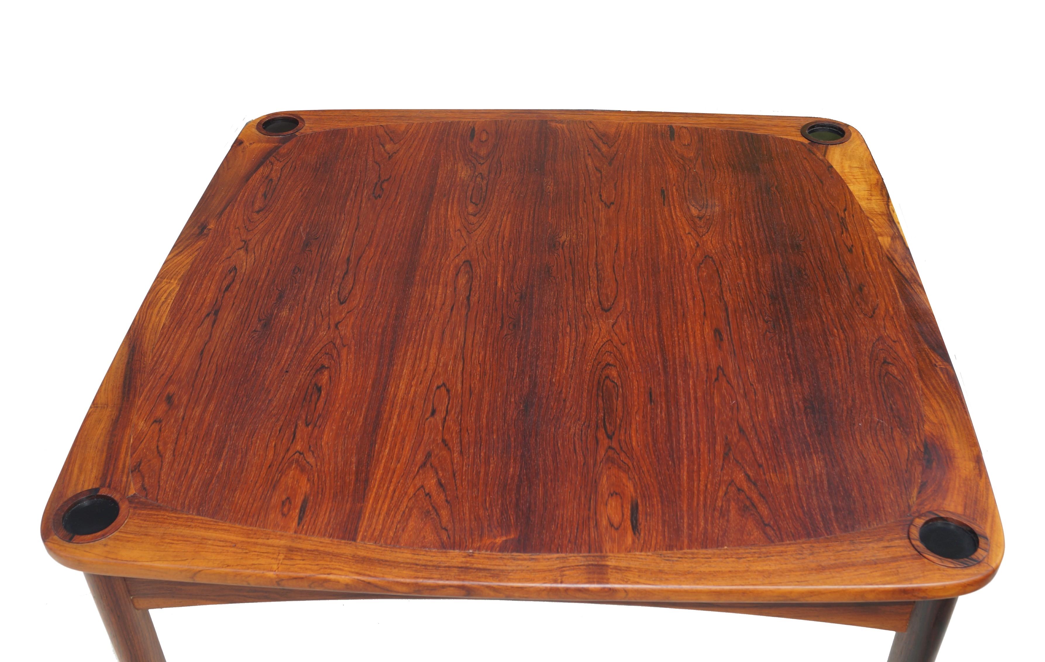 Danish Modern Sergio Rodrigues Brazilian Mesa Norma Rosewood Game Dining Table For Sale 1