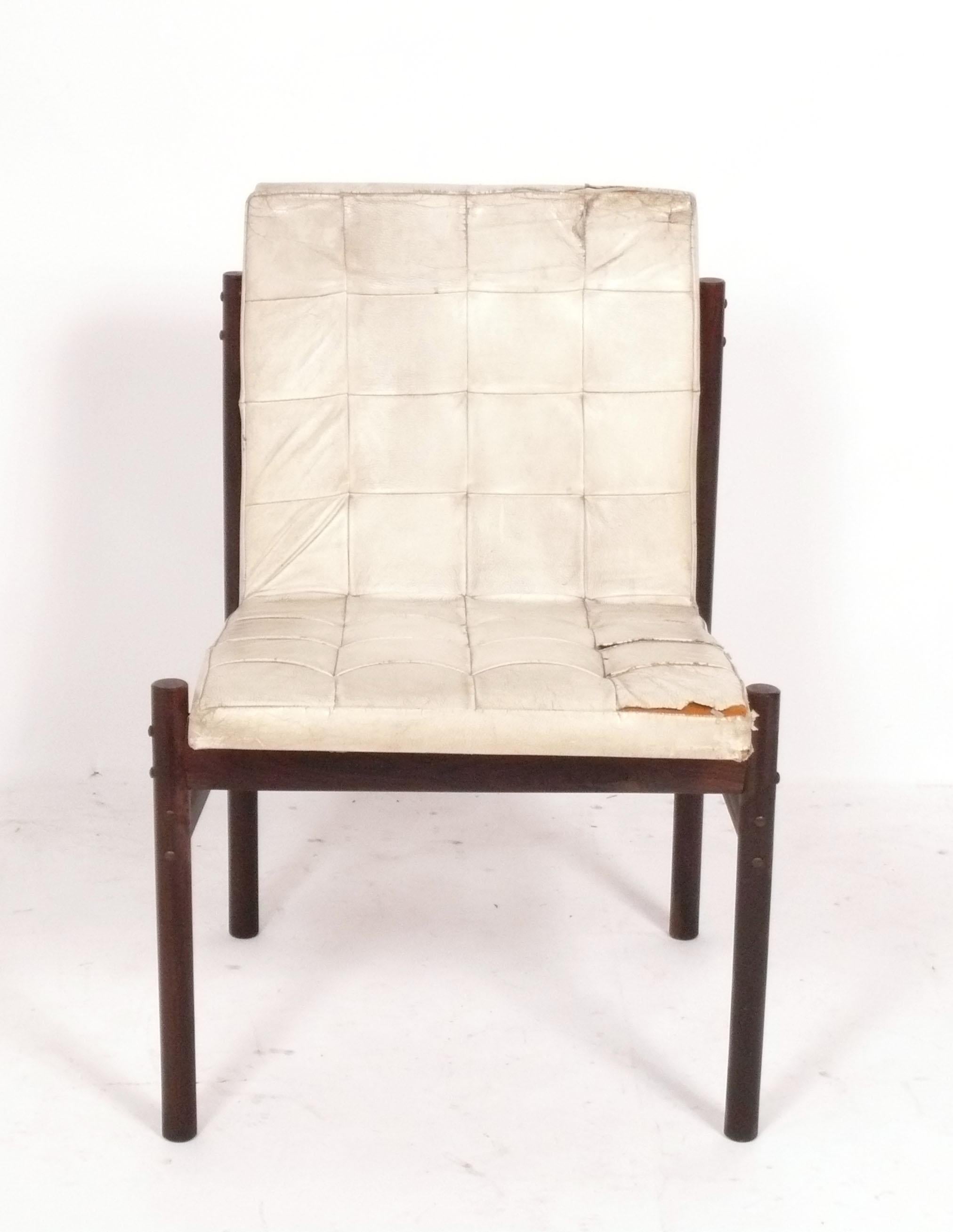 Sergio Rodrigues Brazilian Rosewood Desk and Chair For Sale 1