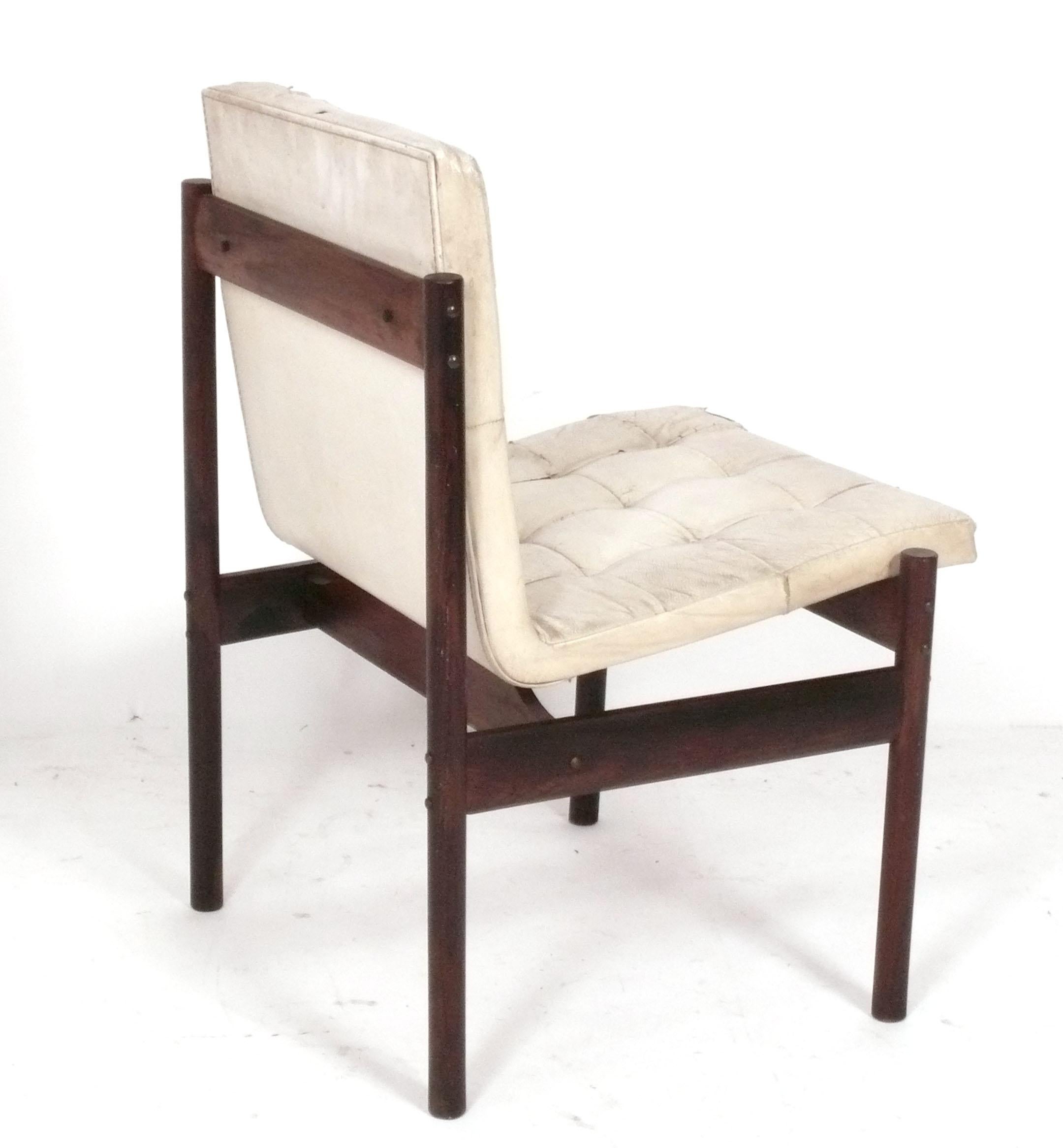 Sergio Rodrigues Brazilian Rosewood Desk and Chair For Sale 2