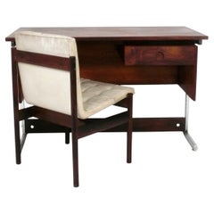 Sergio Rodrigues Brazilian Rosewood Desk and Chair