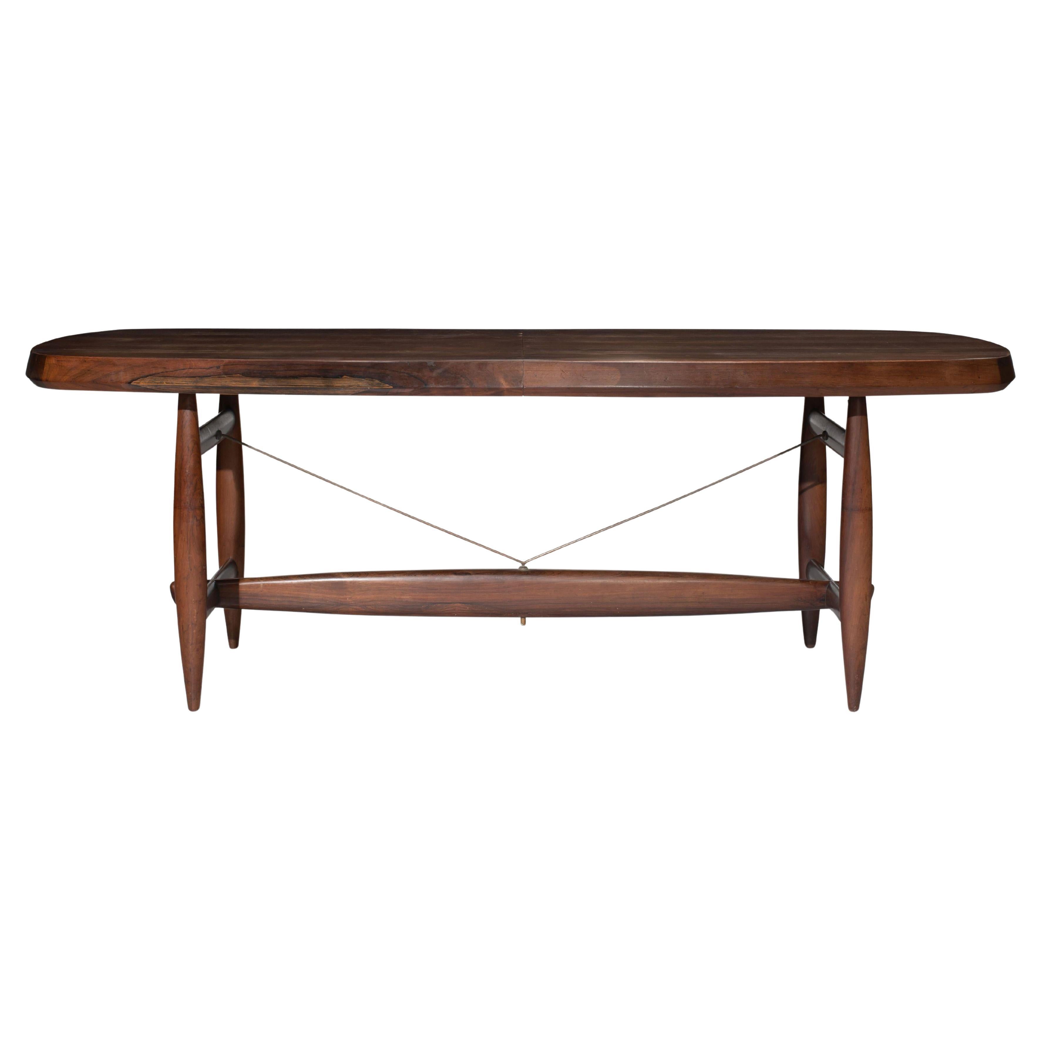 Sergio Rodrigues Mesa de comedor "Burton" de palisandro 1958 Brasil en venta