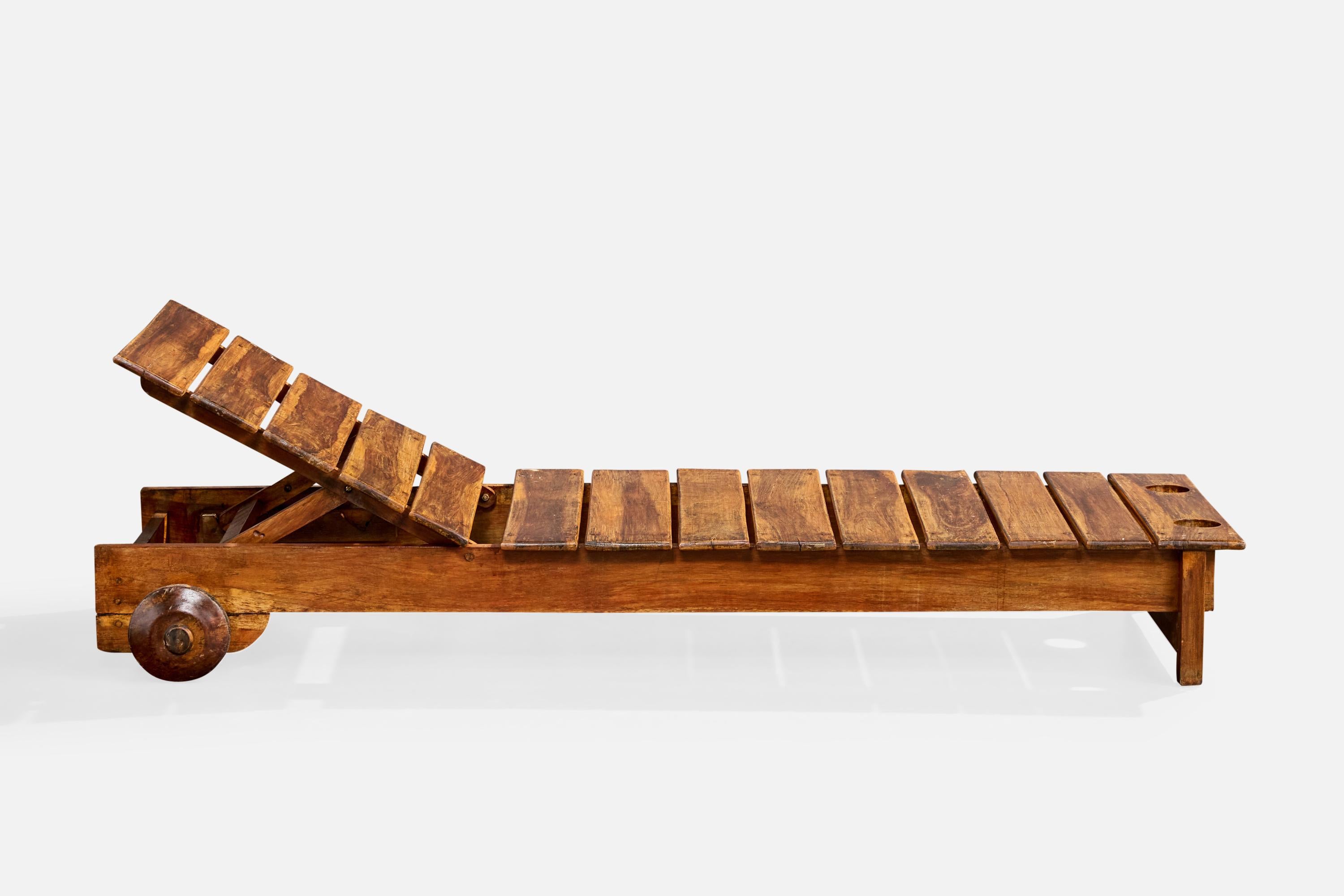 Sergio Rodrigues, Chaise Longue, Wood, Brazil, 1980s For Sale 2