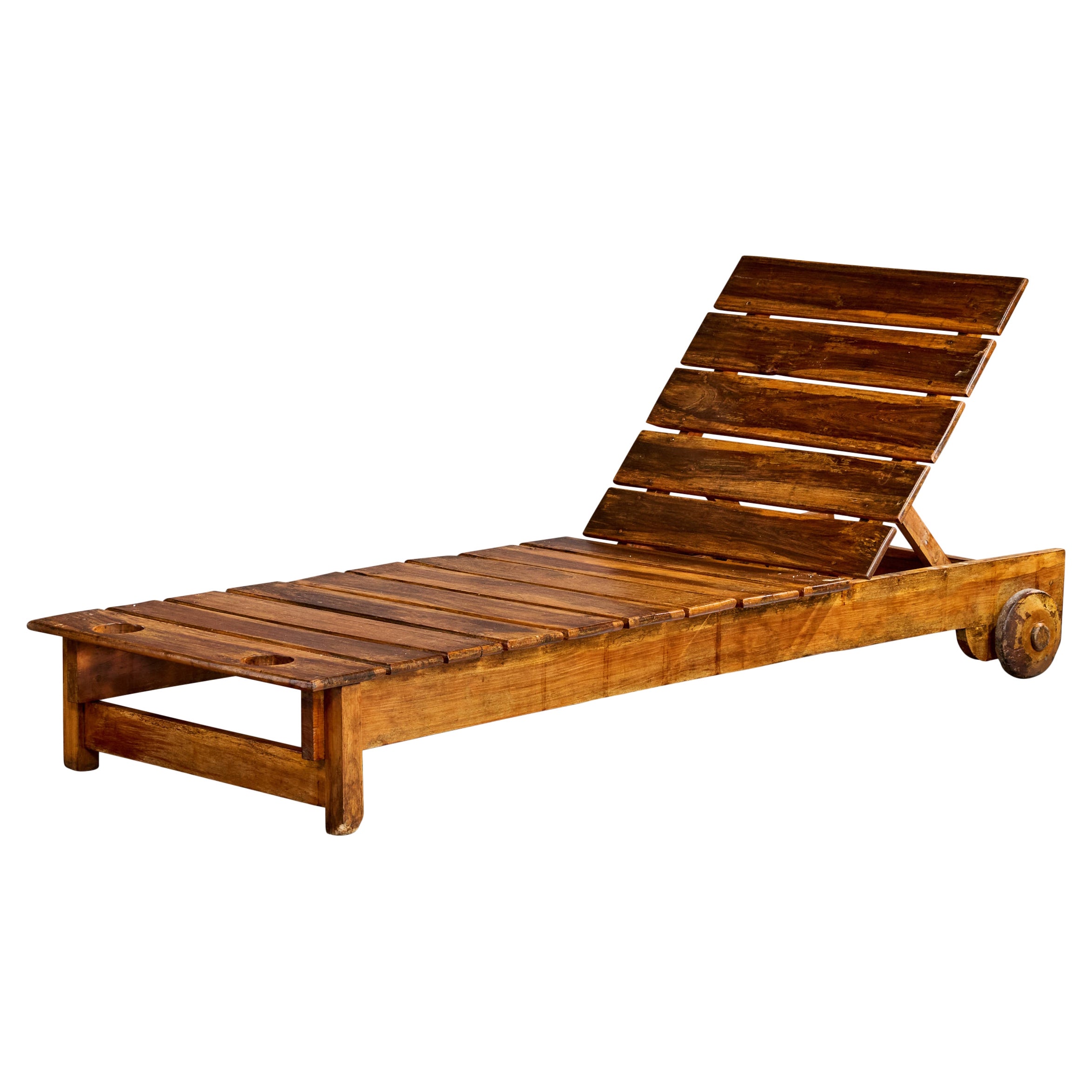 Sergio Rodrigues, Chaise Longue, Wood, Brazil, 1980s For Sale