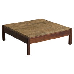 Sergio Rodrigues, Mesa de centro, Madera, Mármol, Brasil, Años 60