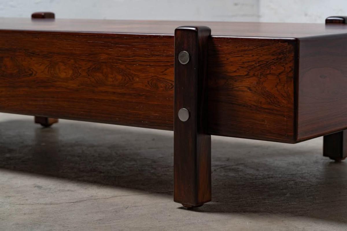 Mid-Century Modern Sergio Rodrigues “Eleh” Coffee Table  Bench For Sale