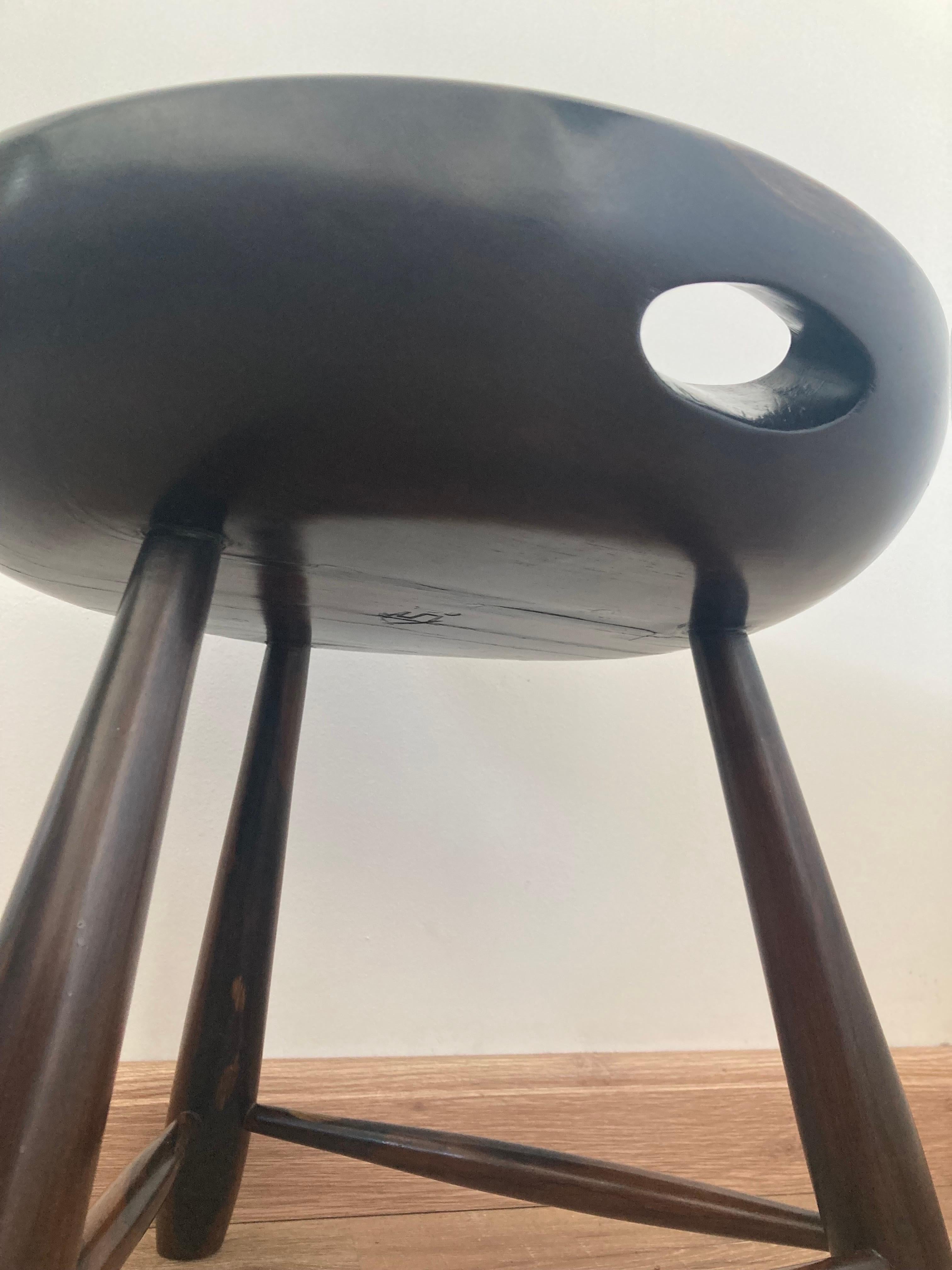 Sérgio Rodrigues for Oca Brazil, 1950s Low Stool  For Sale 4
