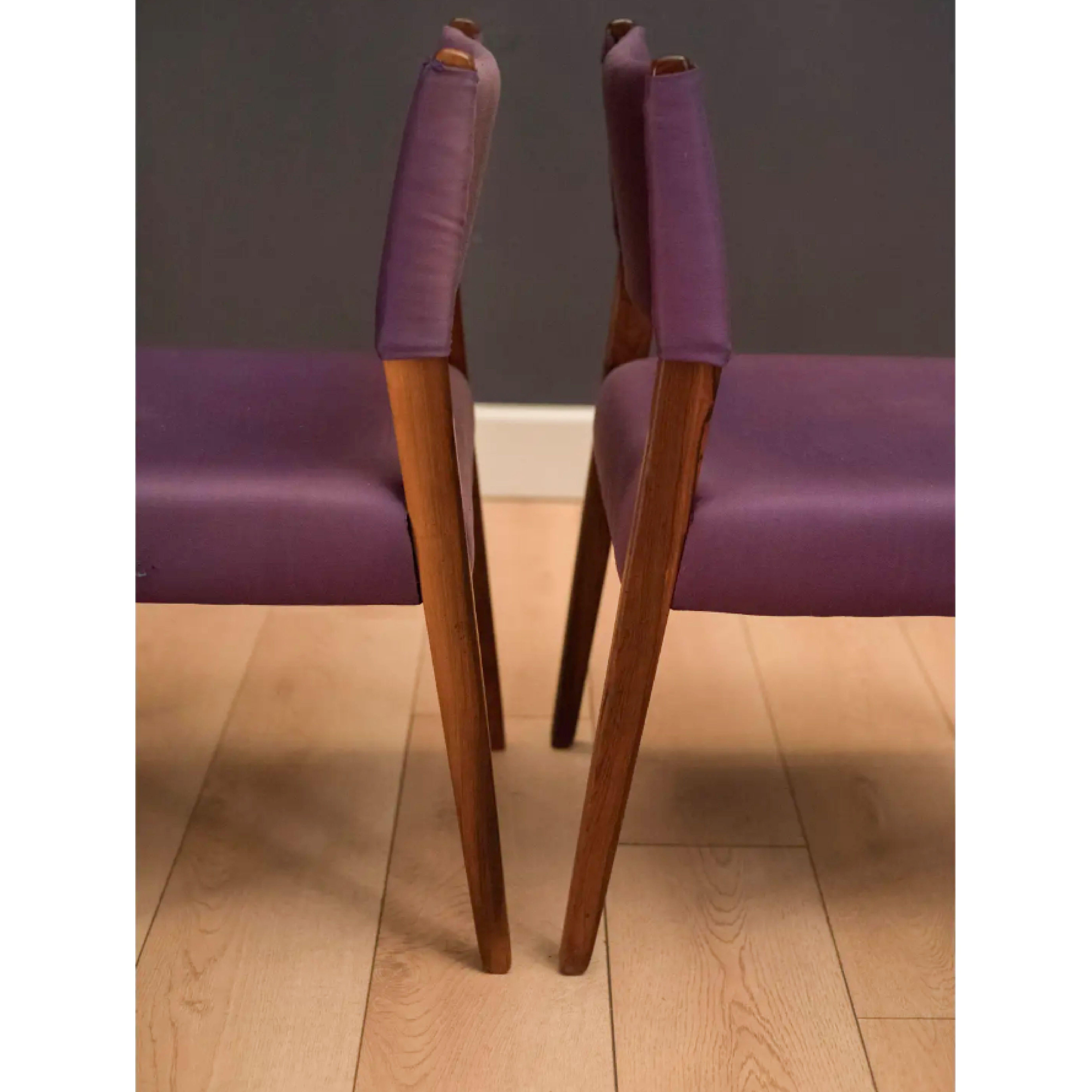 Sergio Rodrigues for Oca, Jacarandá Dining Chair Set of 4, Brasil, circa 1955 In Fair Condition For Sale In Brooklyn, NY