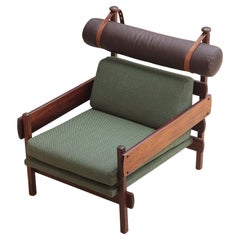 Sergio Rodrigues, Franco armchair in rosewood, headrest brazillian modern design