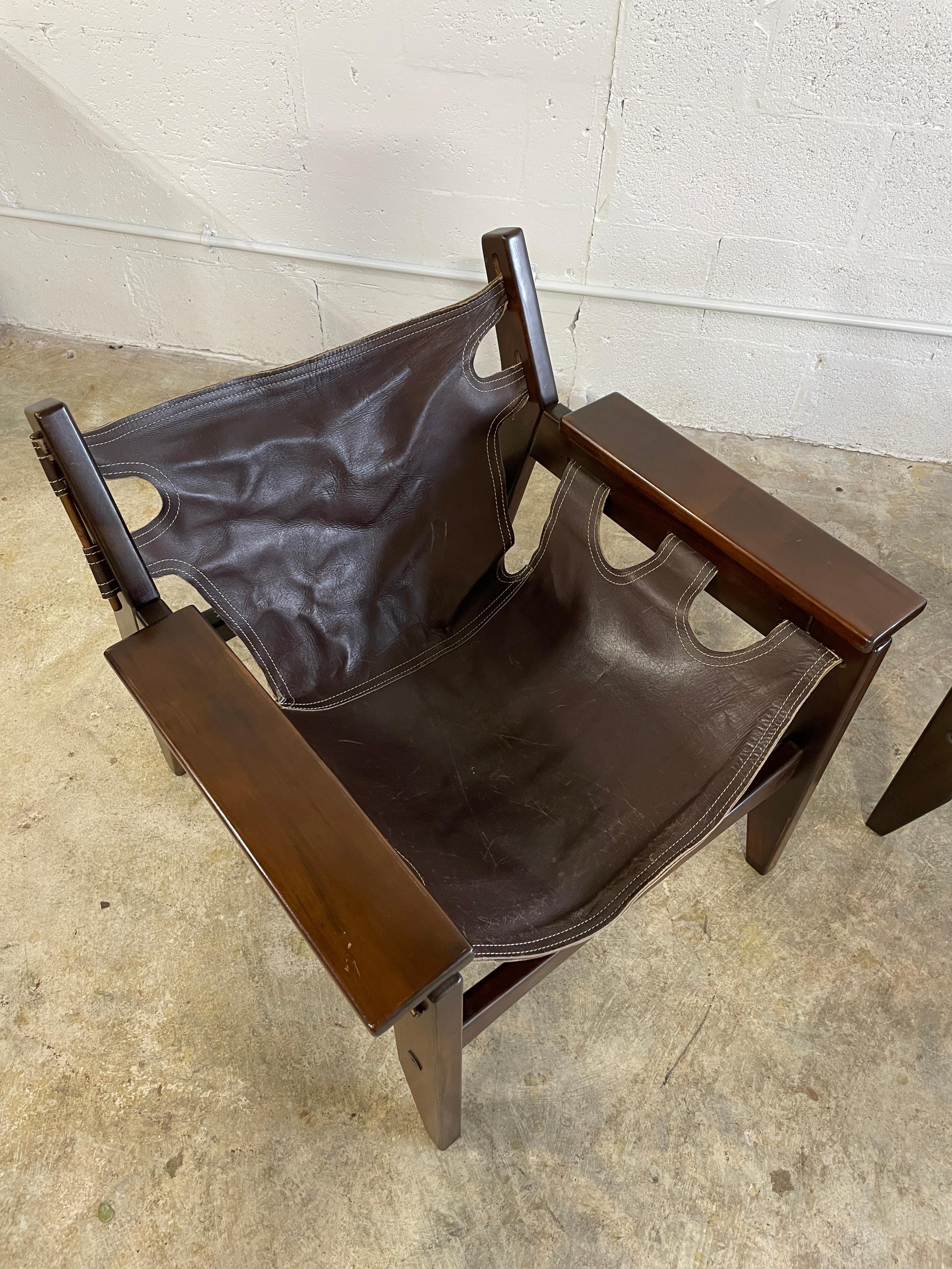 Mid-Century Modern Paire de chaises Kilin brésiliennes du milieu du siècle dernier, Sergio Rodrigues en vente
