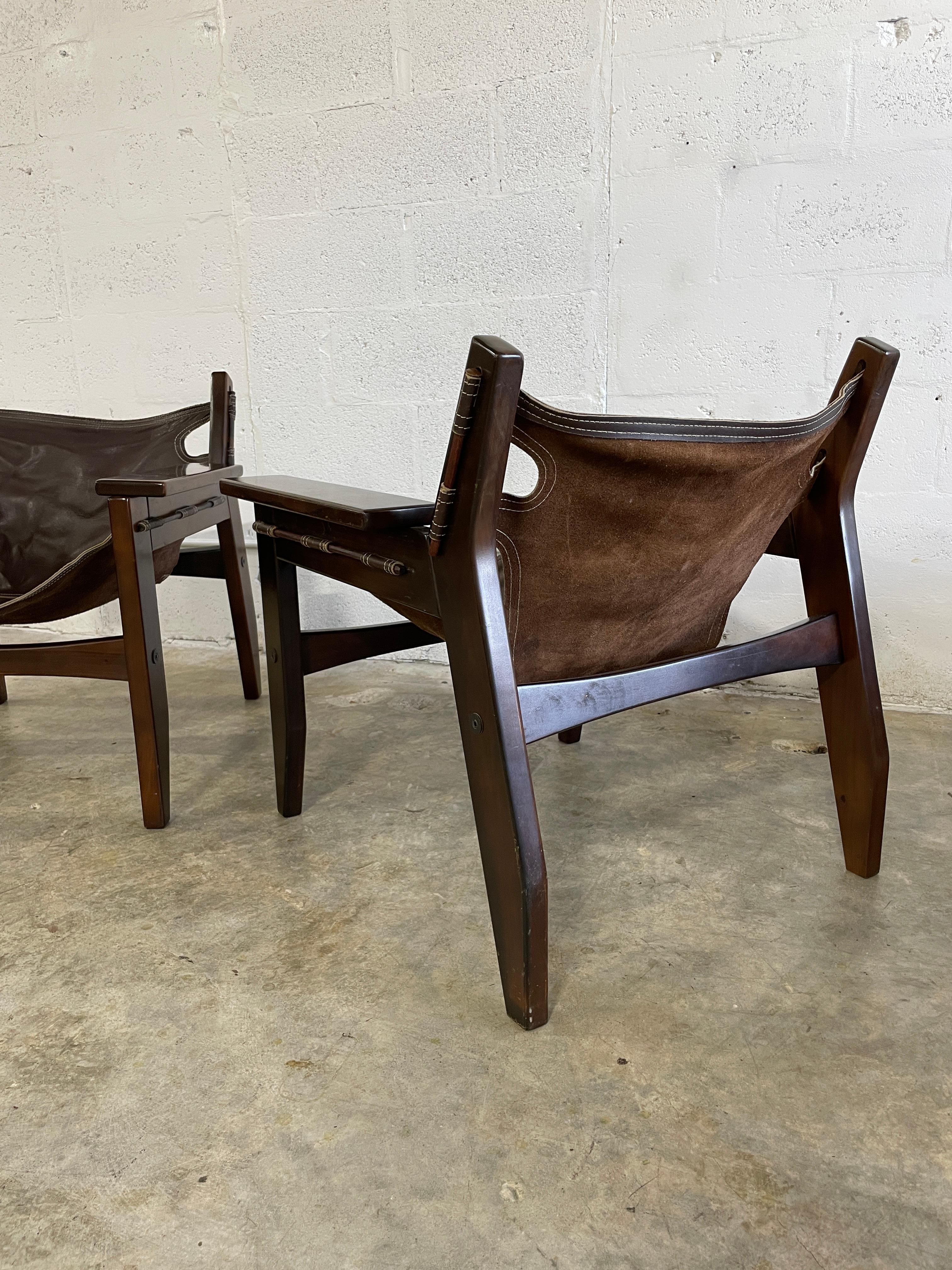 Paire de chaises Kilin brésiliennes du milieu du siècle dernier, Sergio Rodrigues Bon état - En vente à Fort Lauderdale, FL