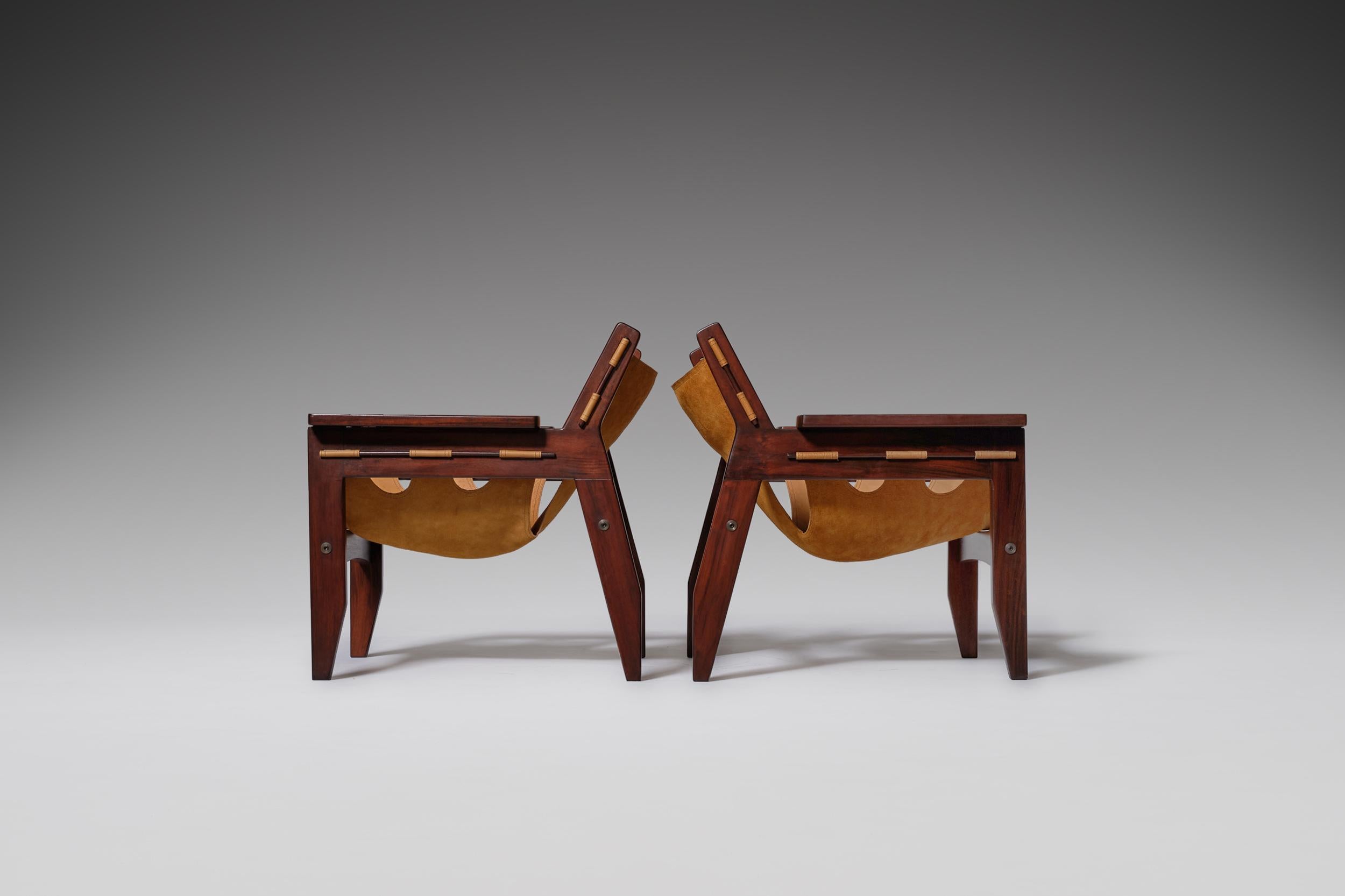 Mid-Century Modern Sergio Rodrigues ‘Kilin’ Chairs for Oca, Brazil, 1970s
