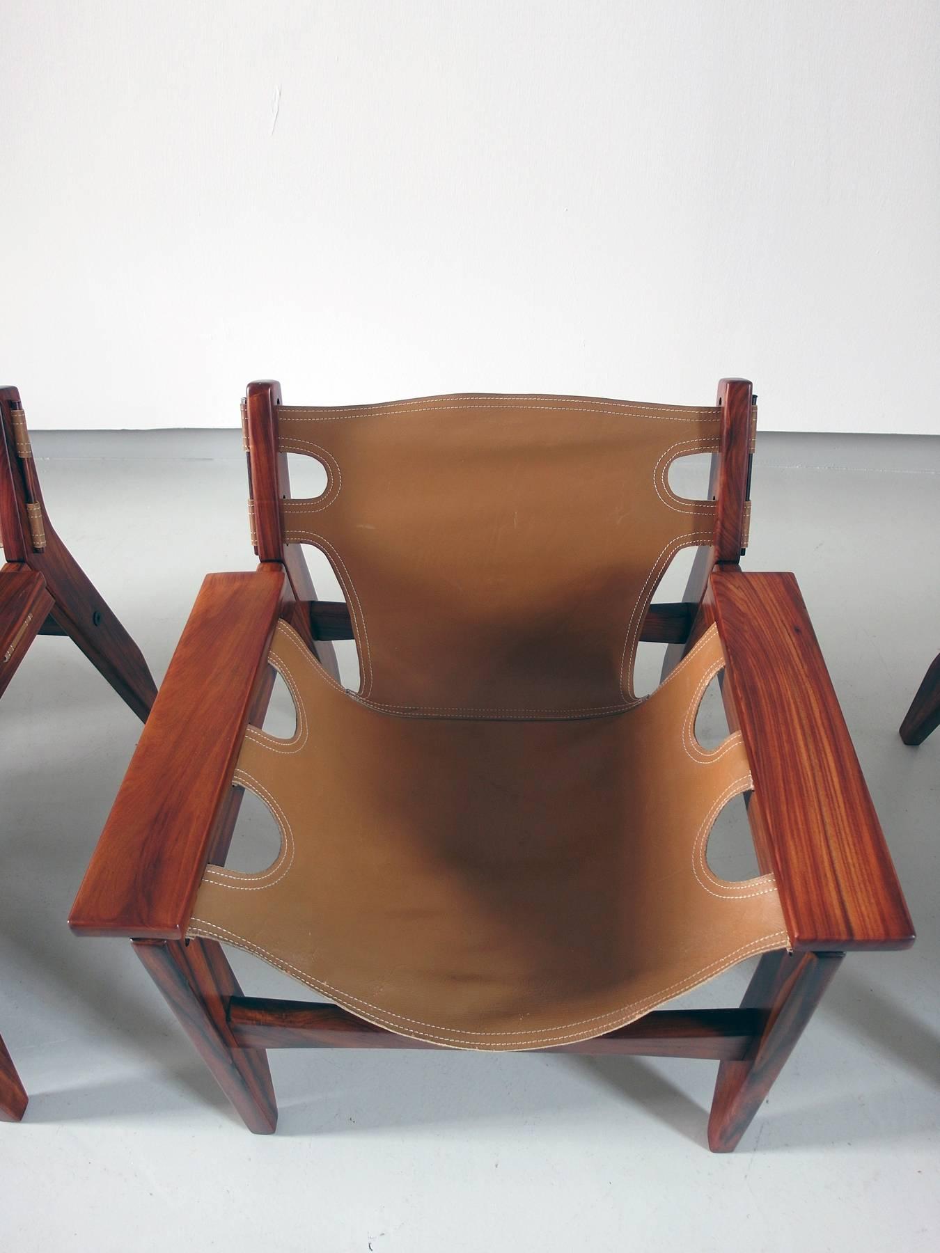 Late 20th Century A pair of Sergio Rodrigues Kilin Lounge Chairs for Oca, Brazil, 1973