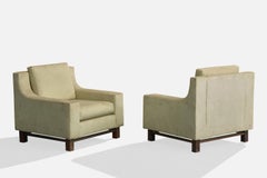 Sergio Rodrigues, Lounge Chairs, Fabric, Wood, Brazil, 1960s