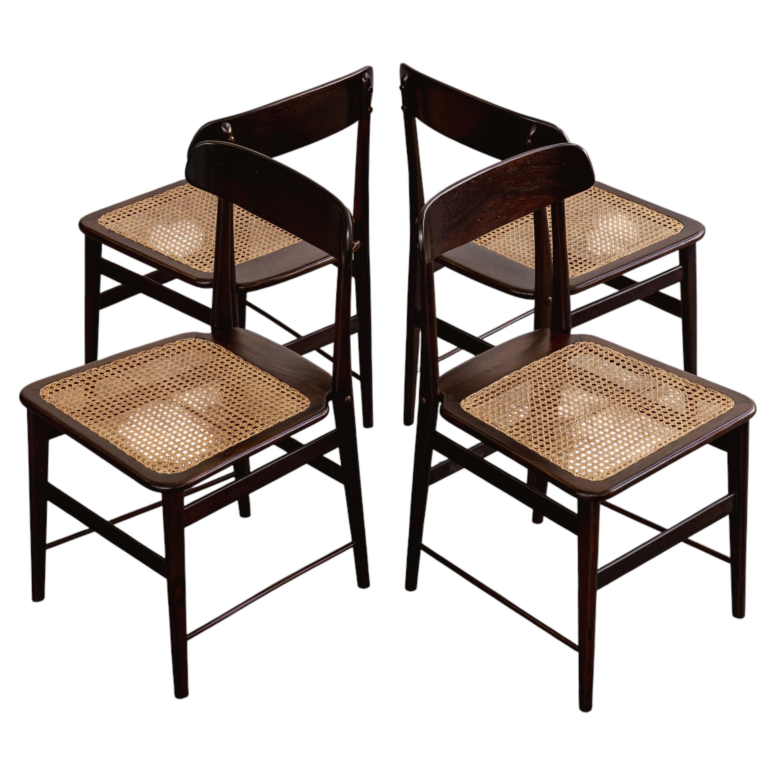 Chaises de salle à manger « Lucio Costa » de Sergio Rodrigues pour Oca, 1956, lot de 4 en vente