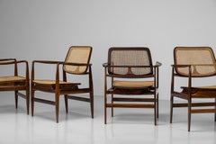 Sergio Rodrigues Oscar arm chairs OCA Brazil 1956