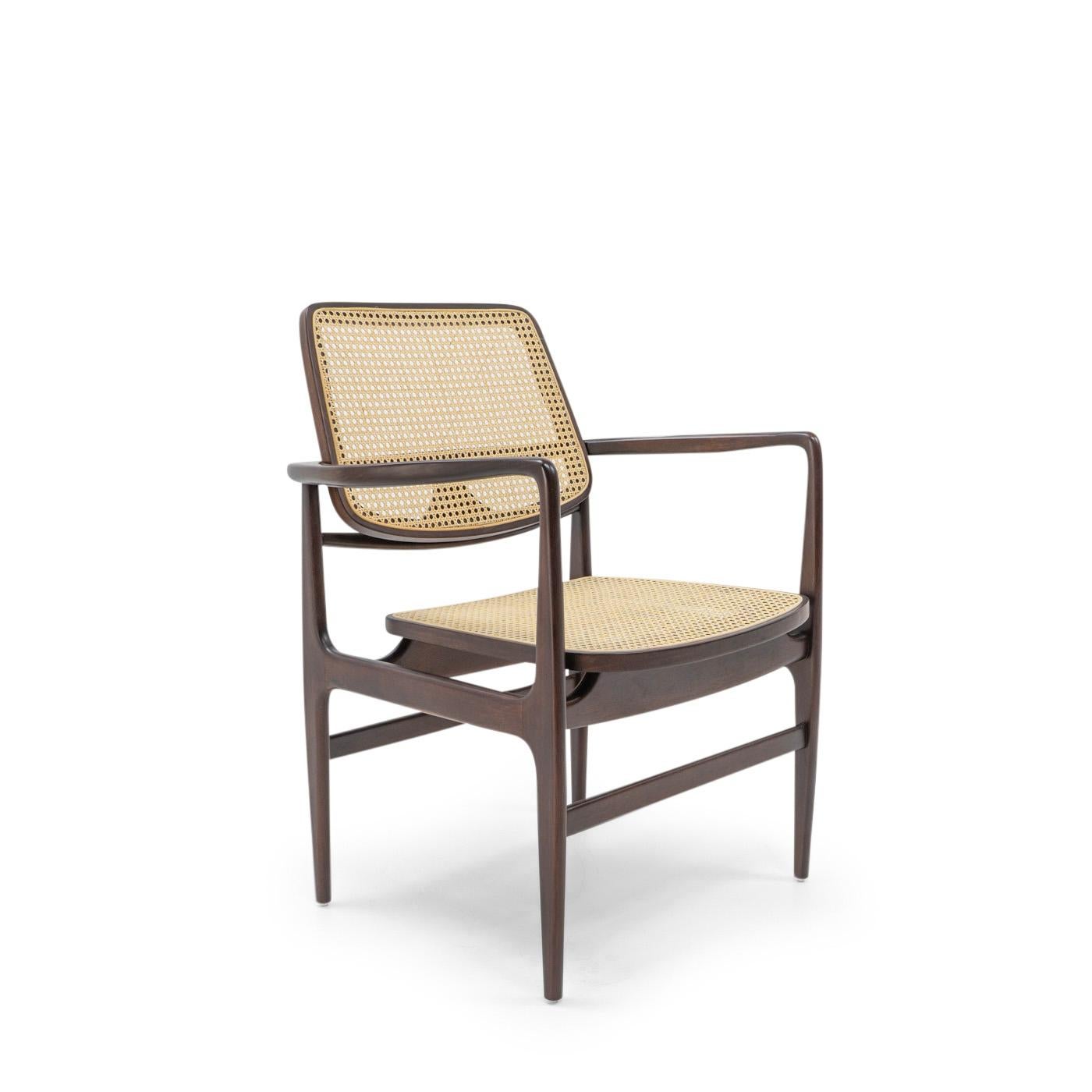 Contemporary Sergio Rodrigues, Oscar Dining Chair by LinBrasil For Sale