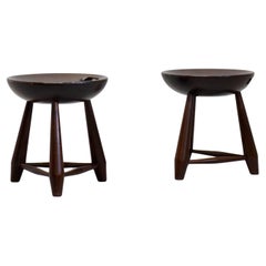 Sergio Rodrigues Pair of "Mocho" Stools, Manufactured by Oca, Brazil