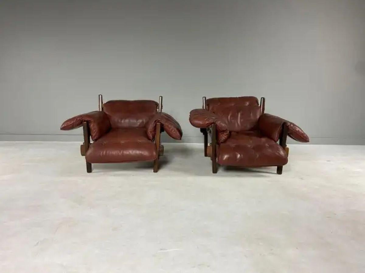 Mid-Century moderno Sergio Rodrigues, Coppia di poltrone Moleca, CIRCA 1963 in vendita