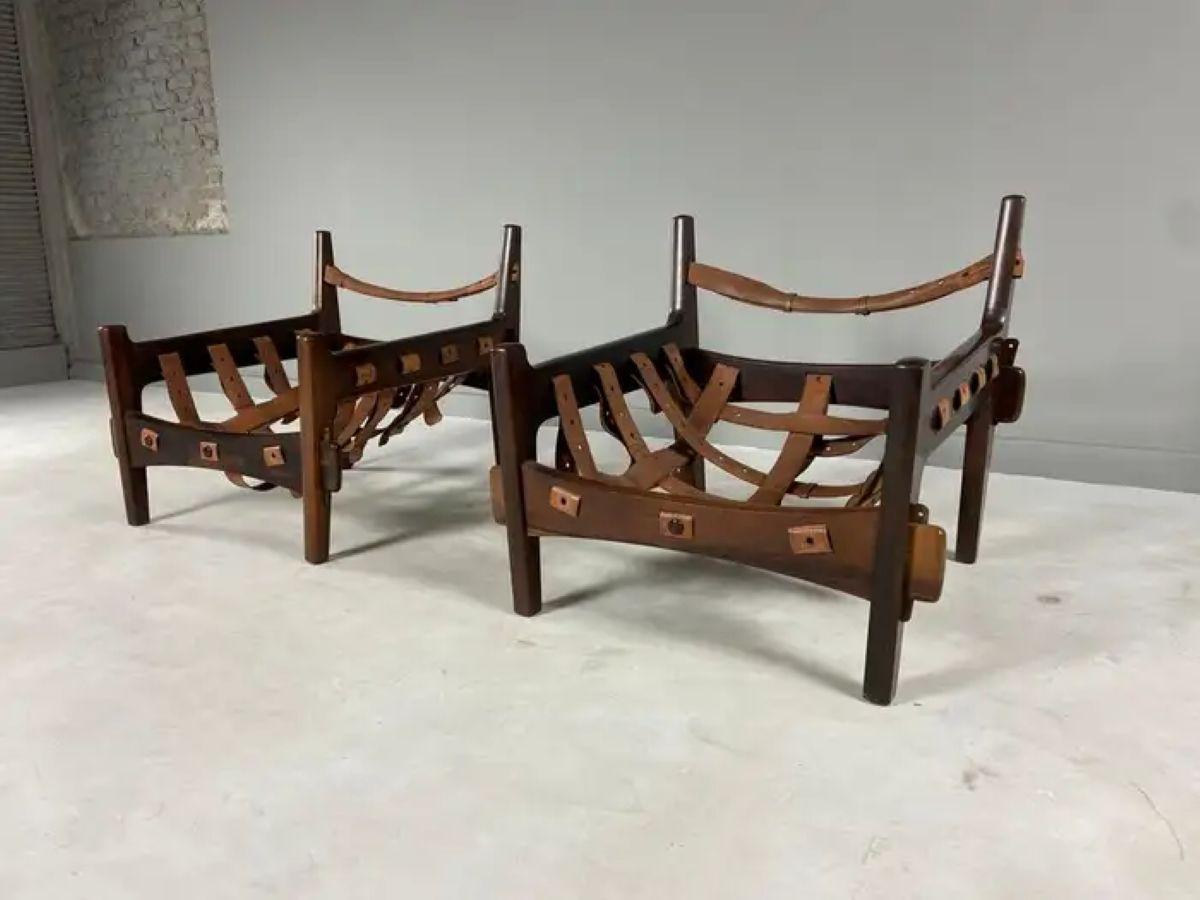 Sergio Rodrigues, Coppia di poltrone Moleca, CIRCA 1963 In condizioni buone in vendita a Barra Funda, SP