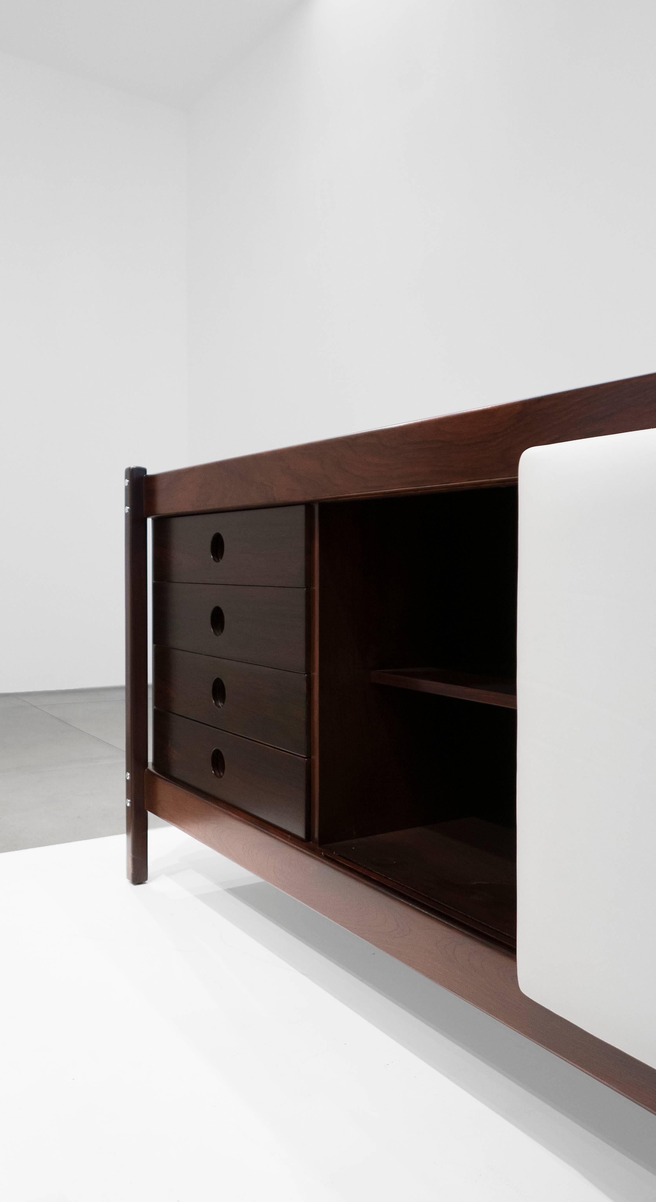 20th Century Sergio Rodrigues, Rosewood Credenza, circa 1960